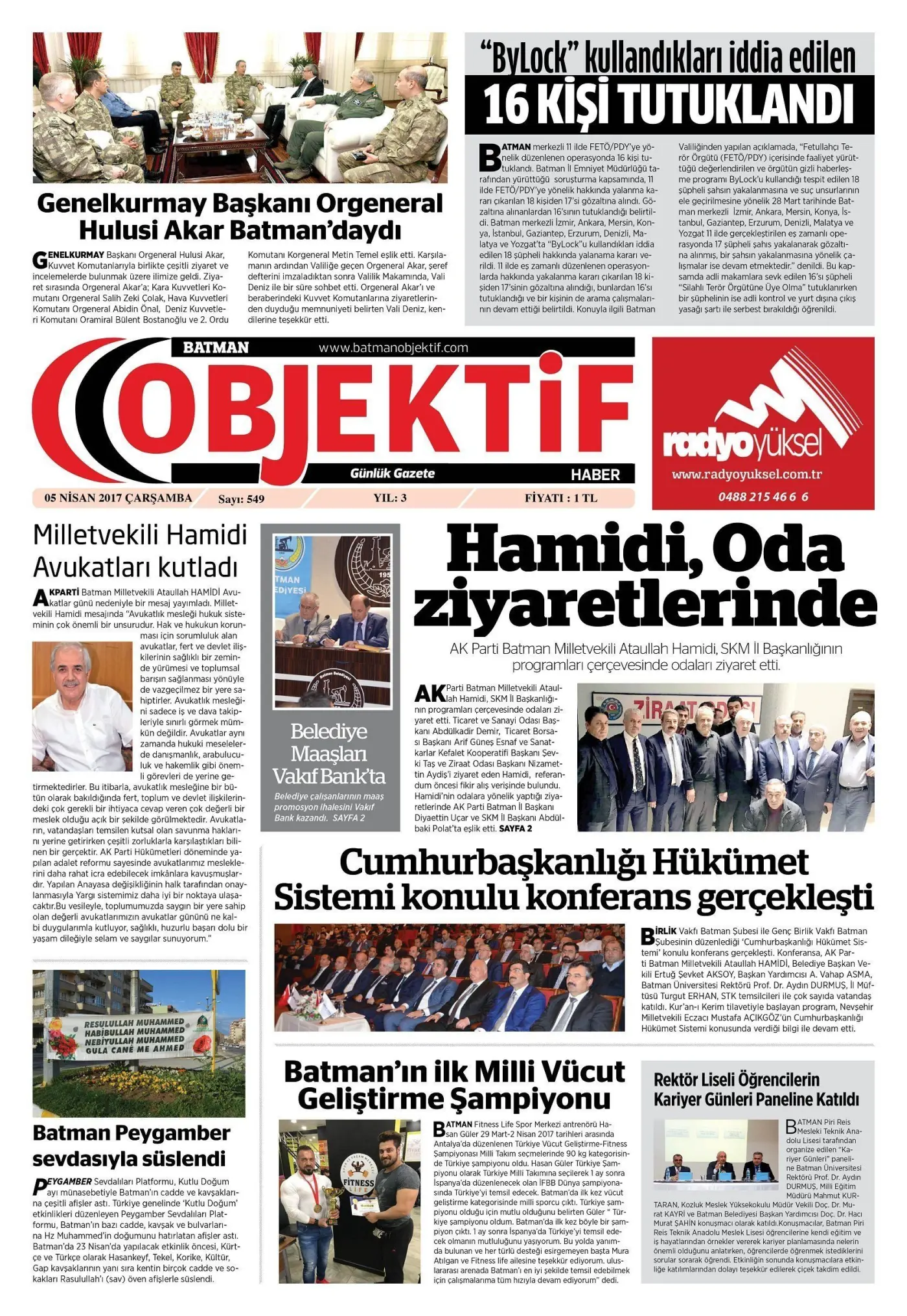 04.04.2017 tarihli sayı, 1. sayfa