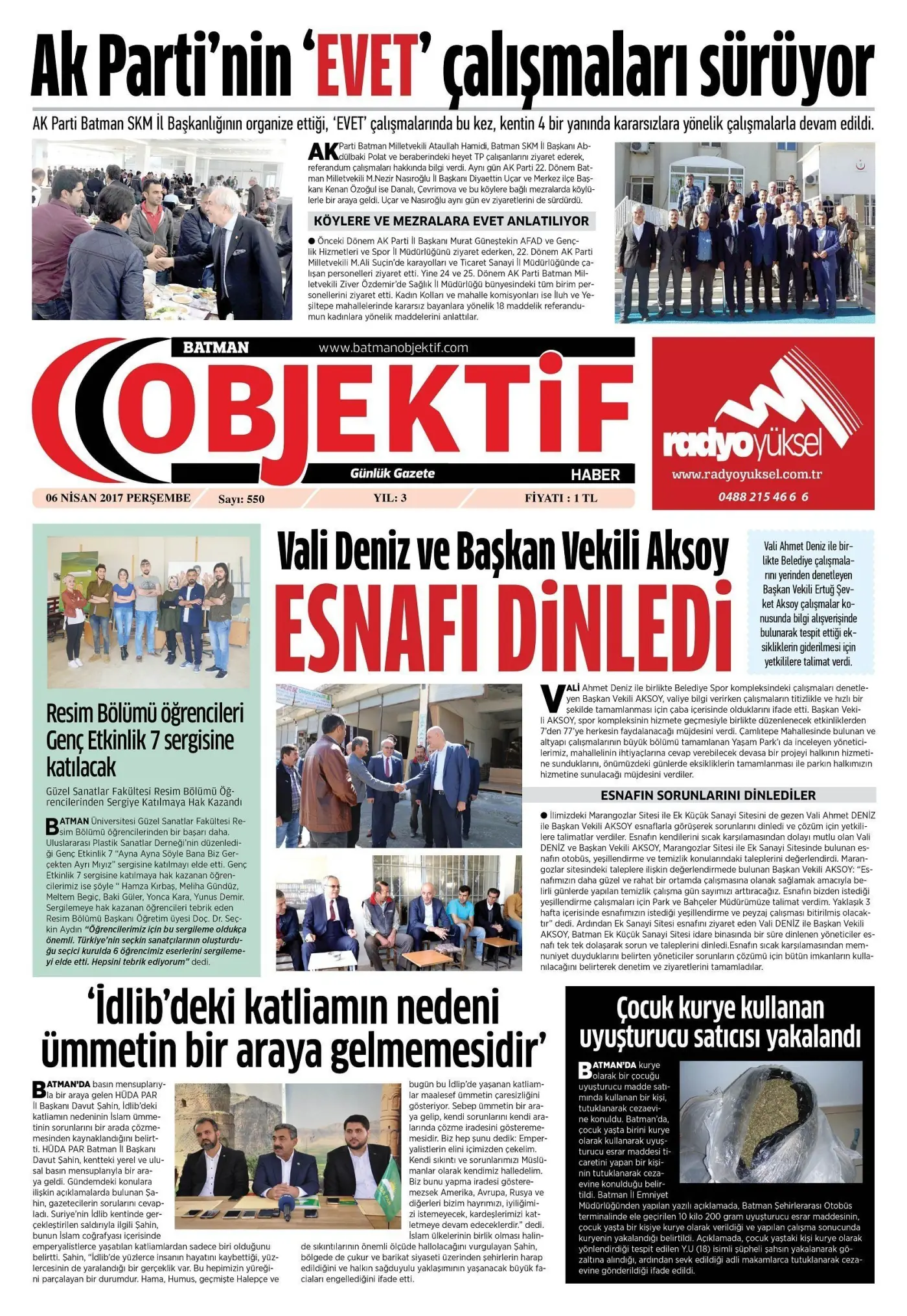05.04.2017 tarihli sayı, 1. sayfa