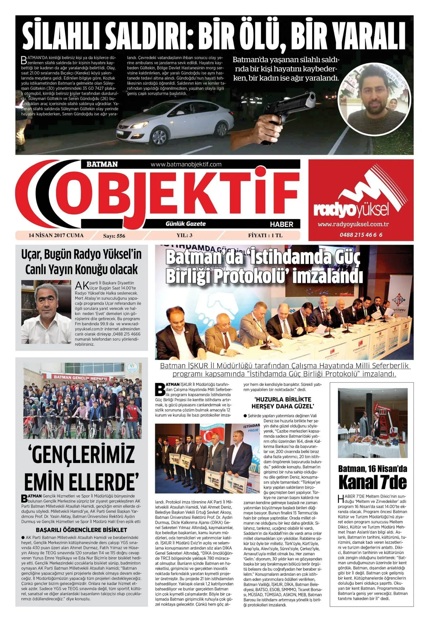 13.04.2017 tarihli sayı, 1. sayfa