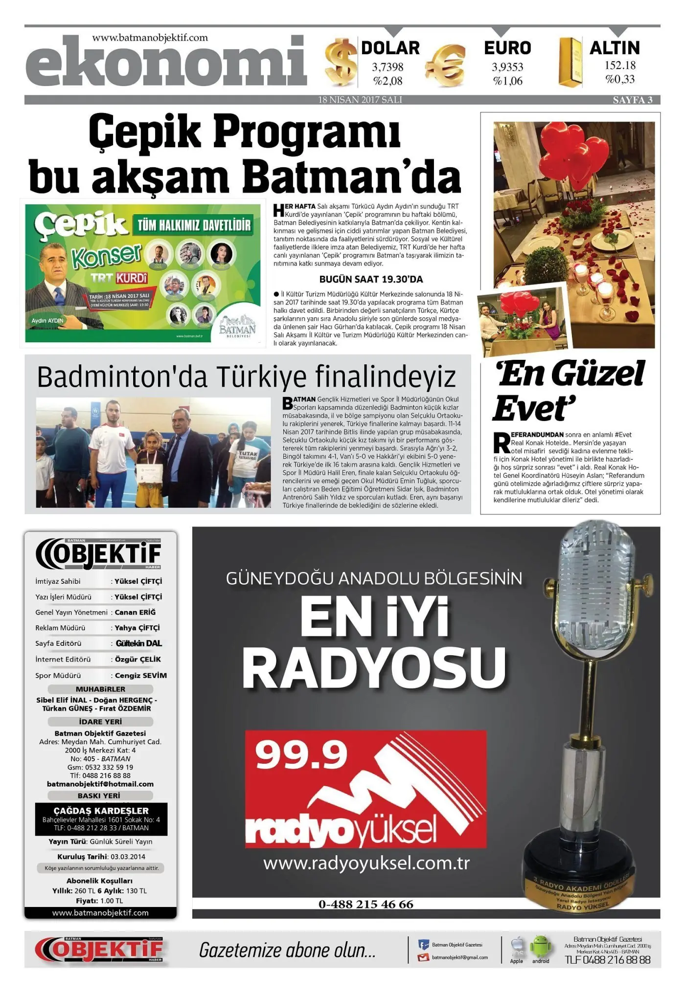 17.04.2017 tarihli sayı, 3. sayfa