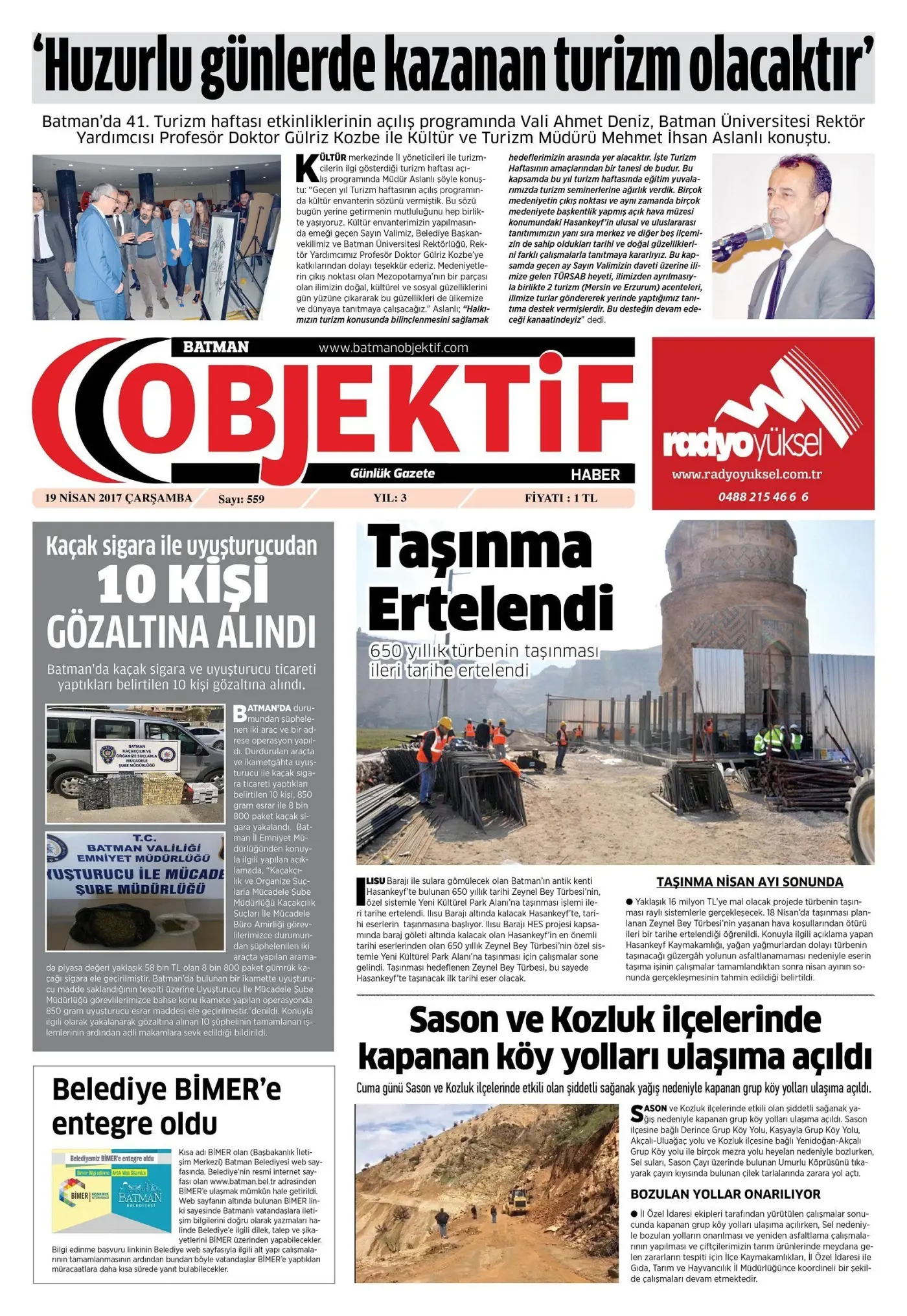 18.04.2017 tarihli sayı, 1. sayfa