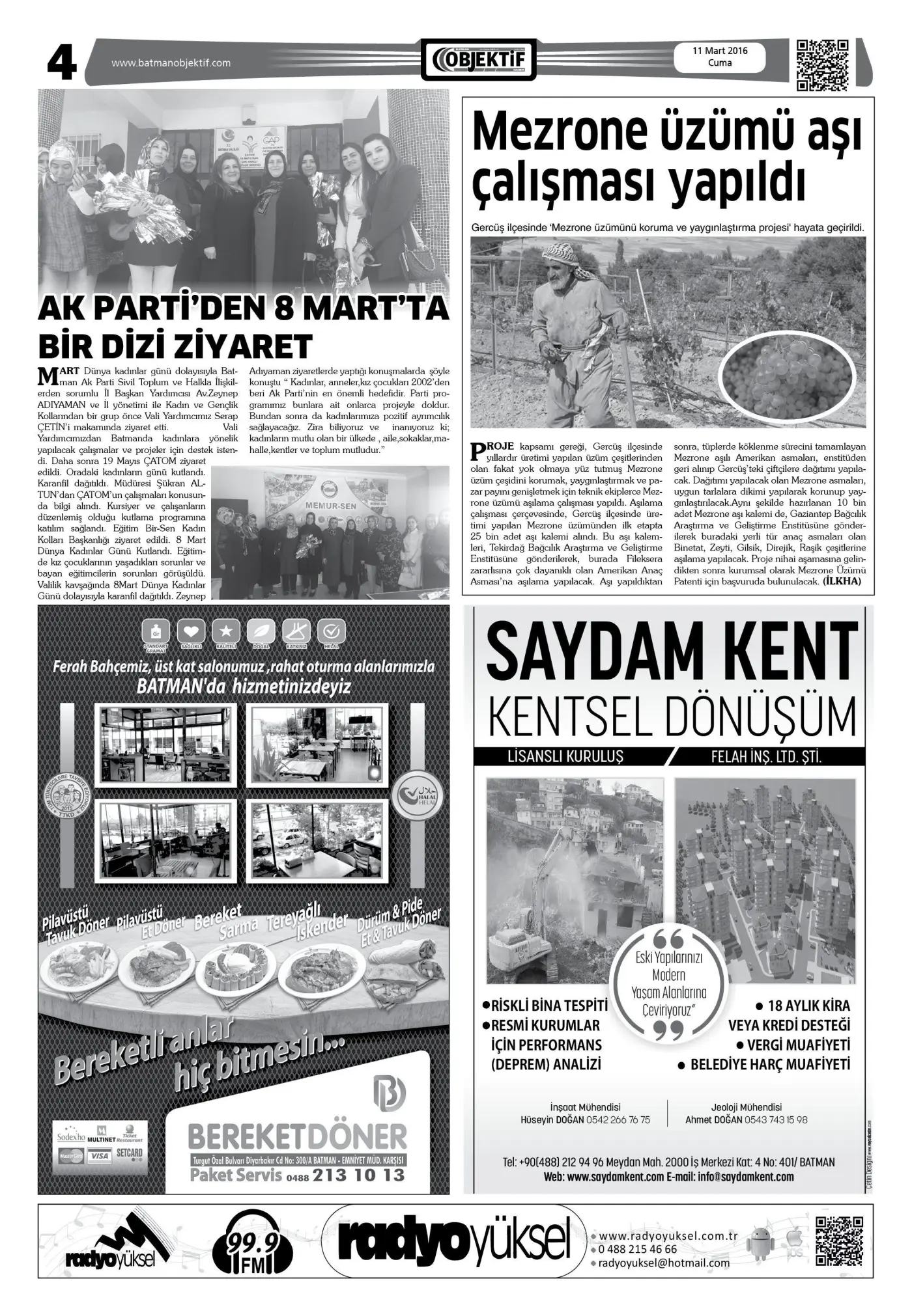 11.03.2016 tarihli sayı, 4. sayfa