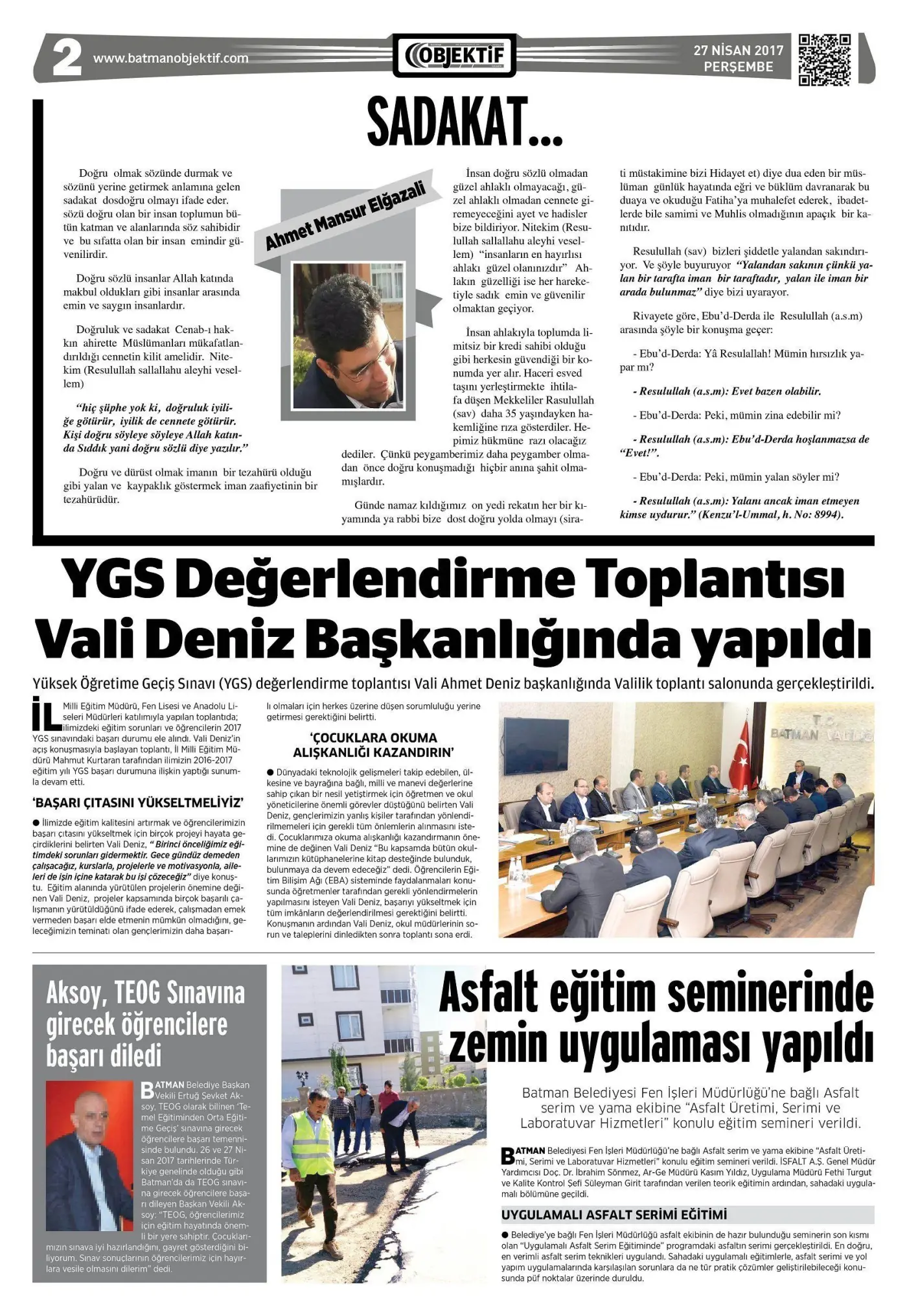 26.04.2017 tarihli sayı, 2. sayfa