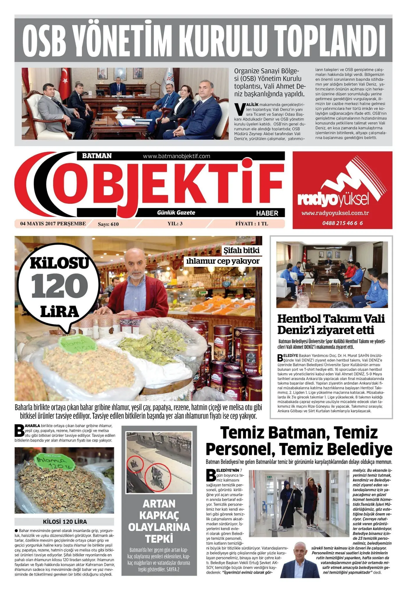 03.05.2017 tarihli sayı, 1. sayfa