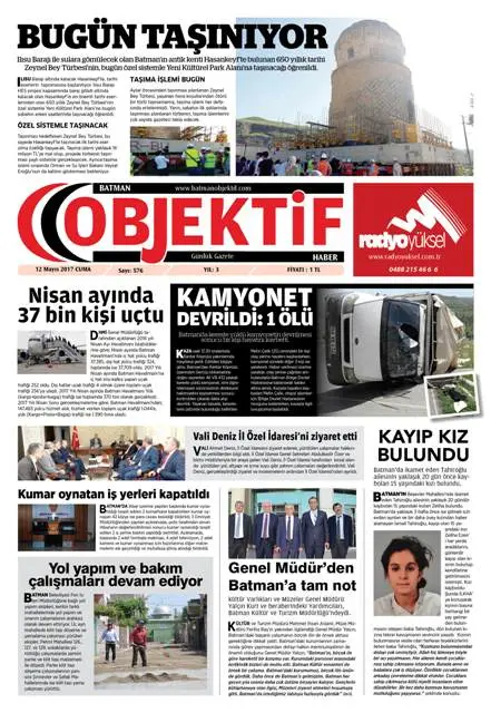 12.05.2017 tarihli sayı, 1. sayfa