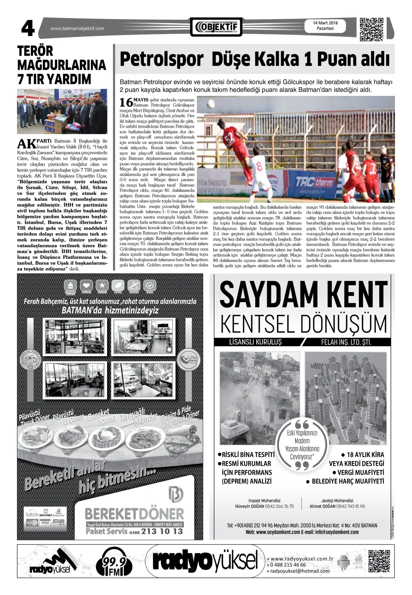 14.03.2016 tarihli sayı, 4. sayfa