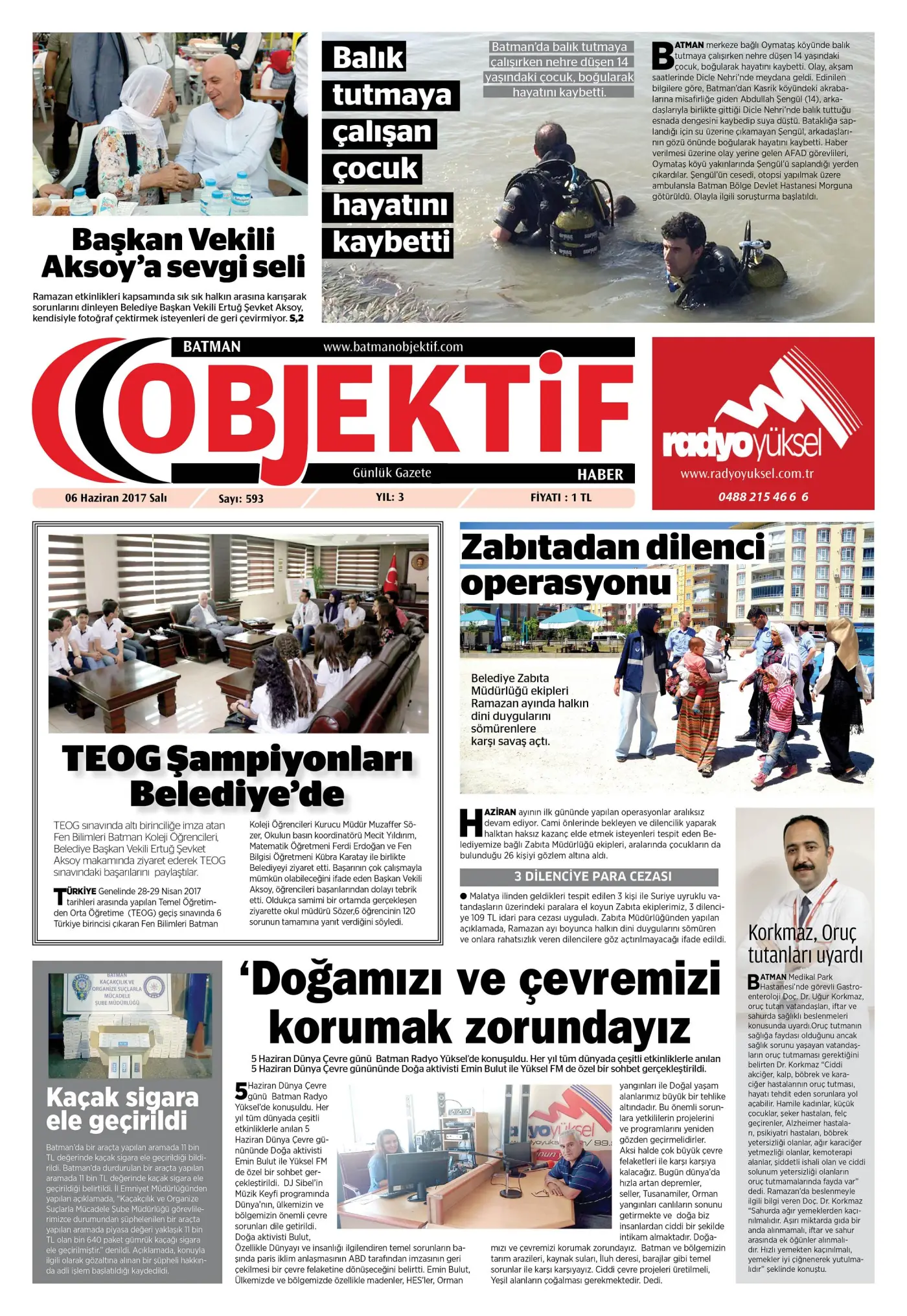 06.06.2017 tarihli sayı, 1. sayfa