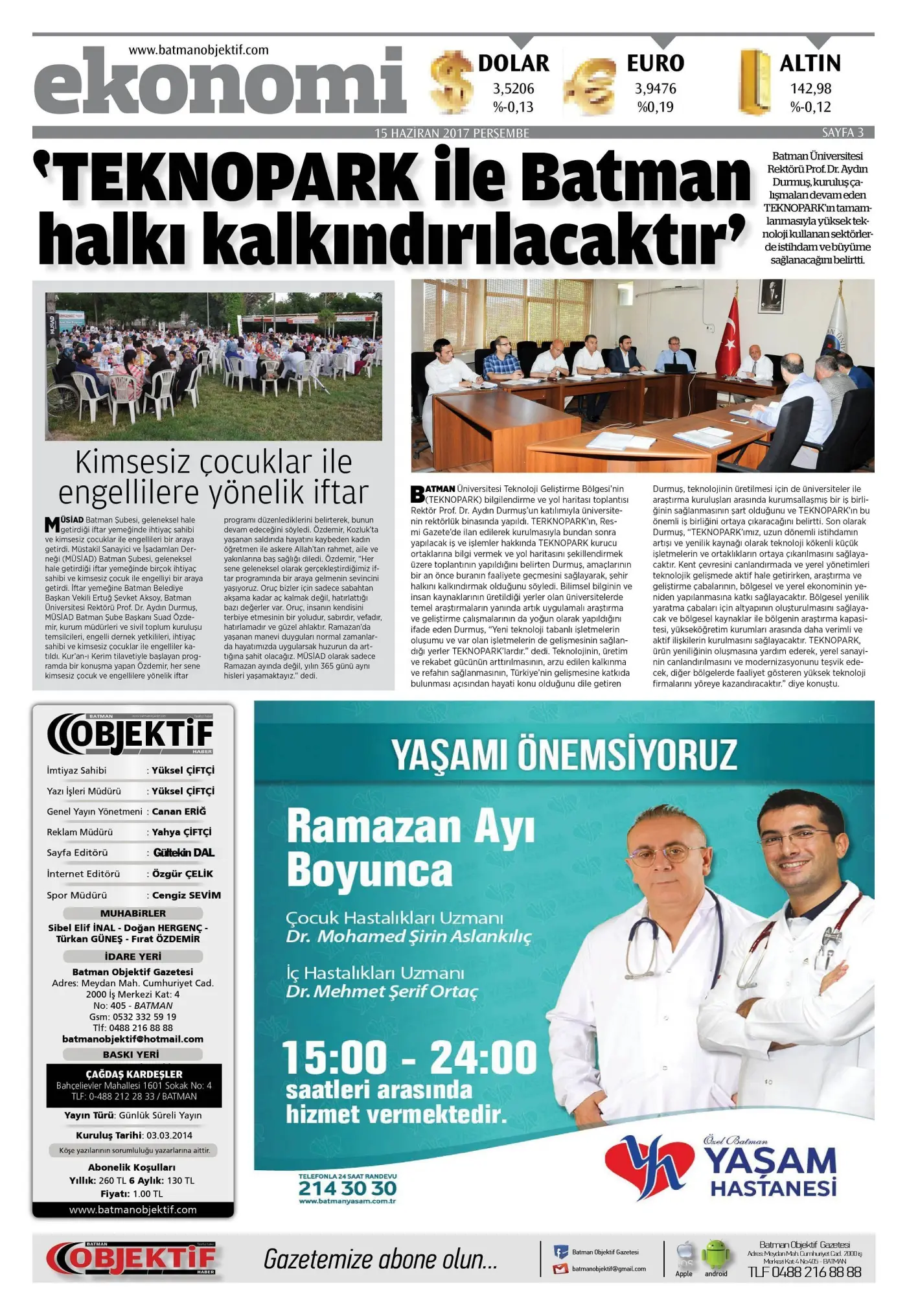 14.06.2017 tarihli sayı, 3. sayfa