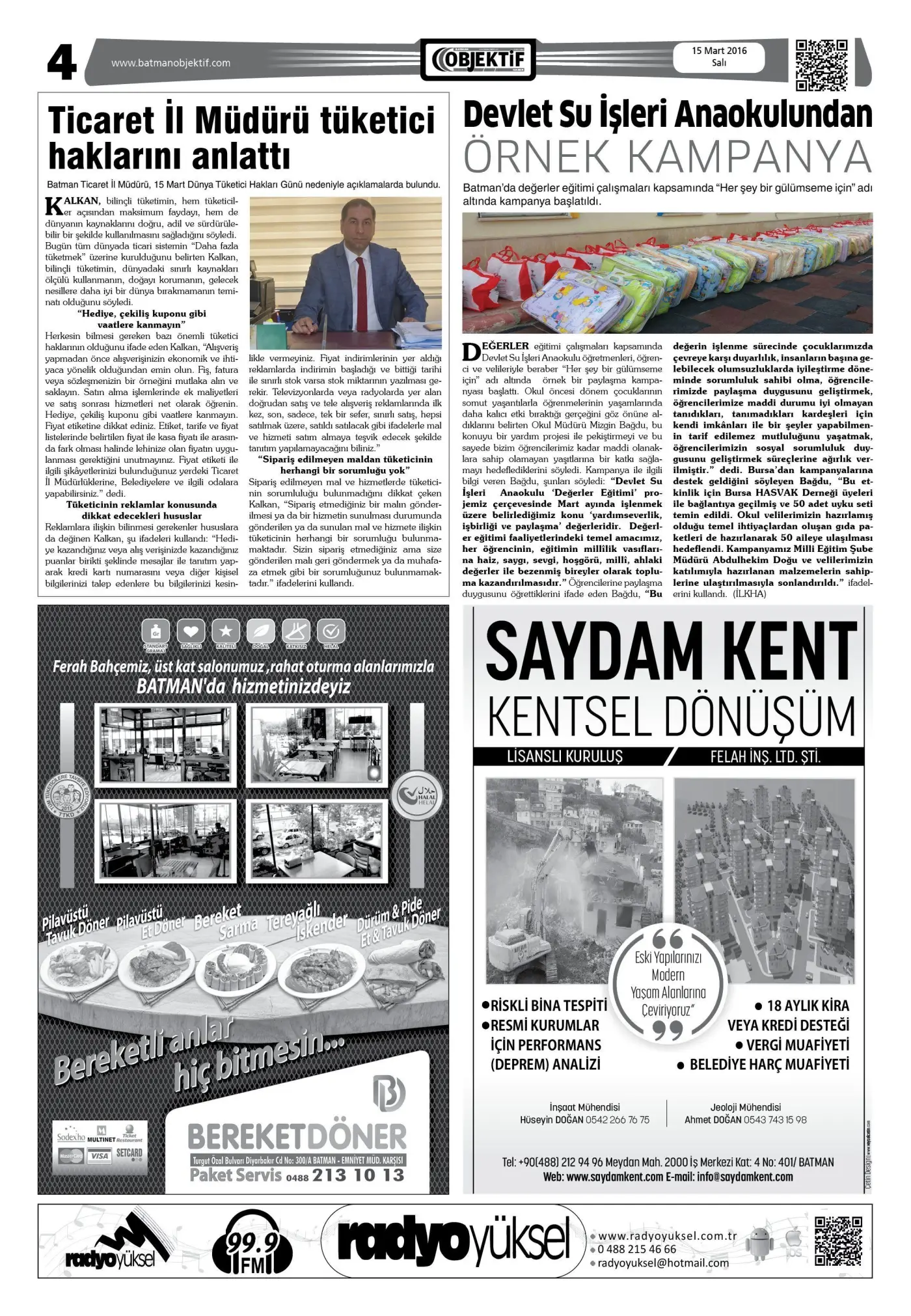15.03.2016 tarihli sayı, 4. sayfa