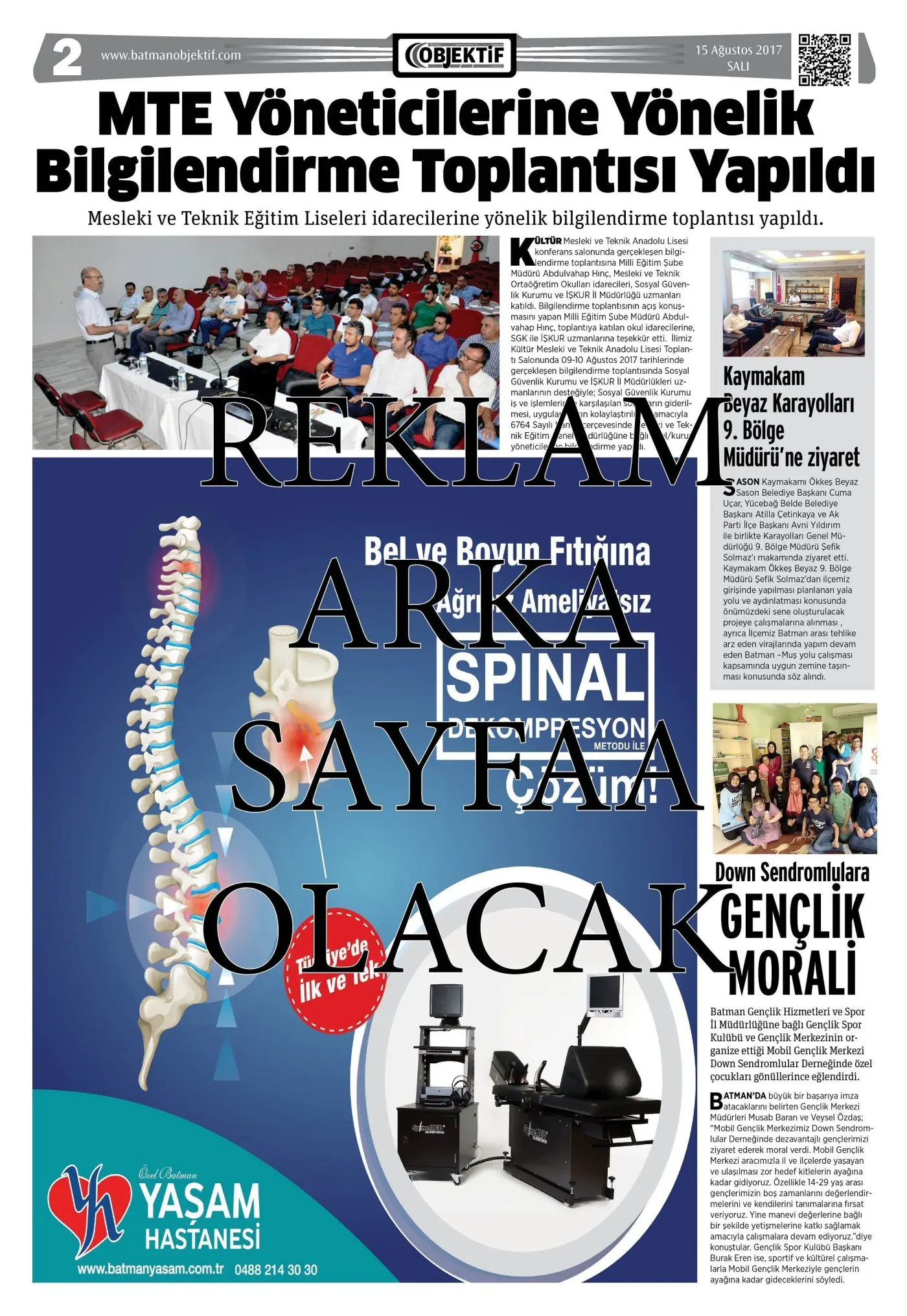 15.08.2017 tarihli sayı, 2. sayfa