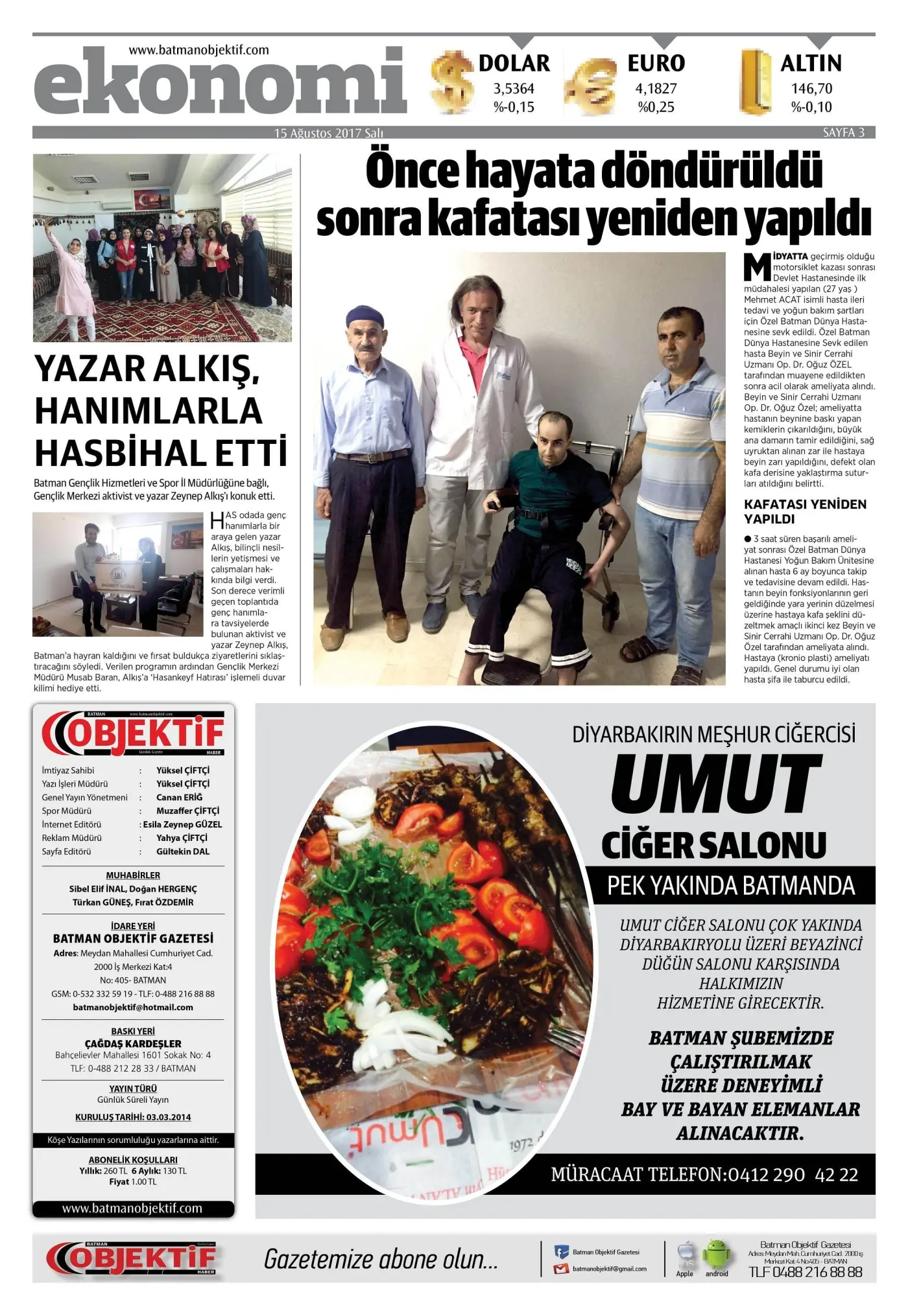 15.08.2017 tarihli sayı, 3. sayfa