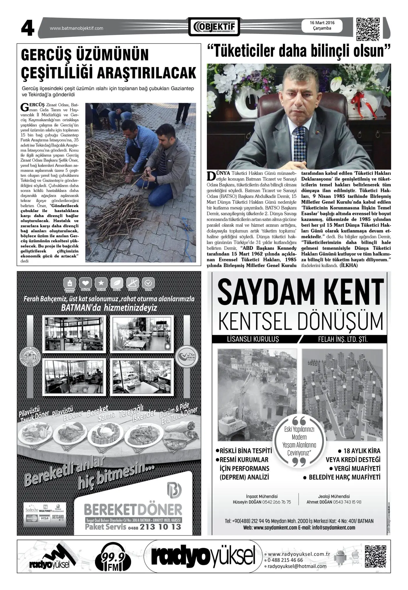 16.03.2016 tarihli sayı, 4. sayfa