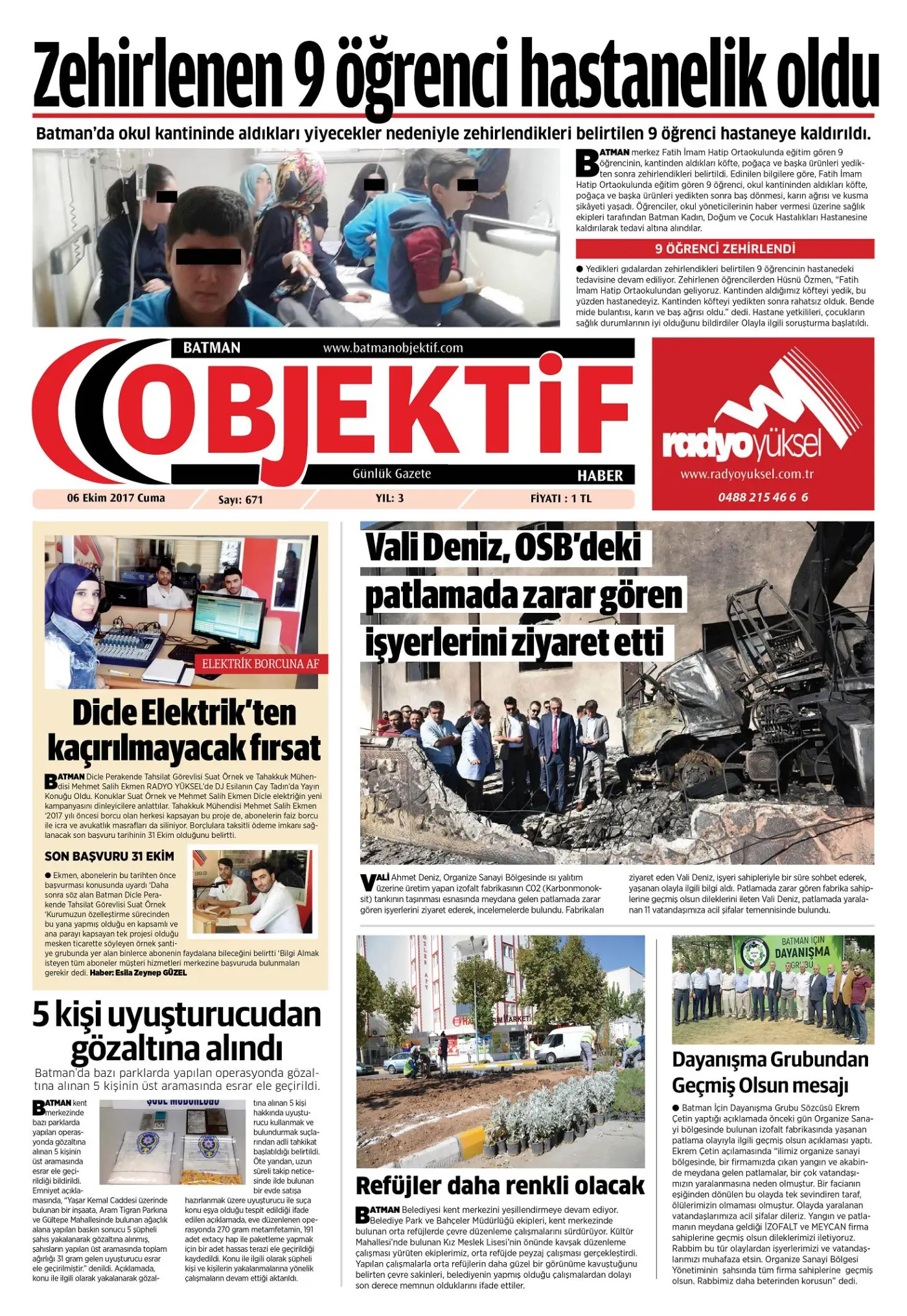 05.10.2017 tarihli sayı, 1. sayfa