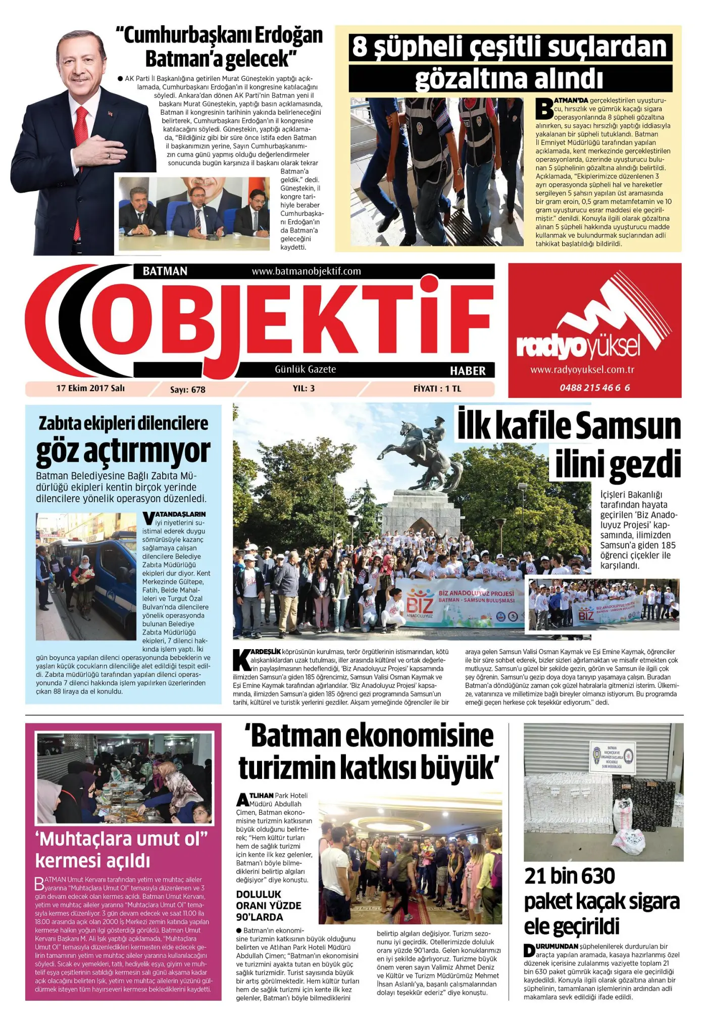 17.10.2017 tarihli sayı, 1. sayfa