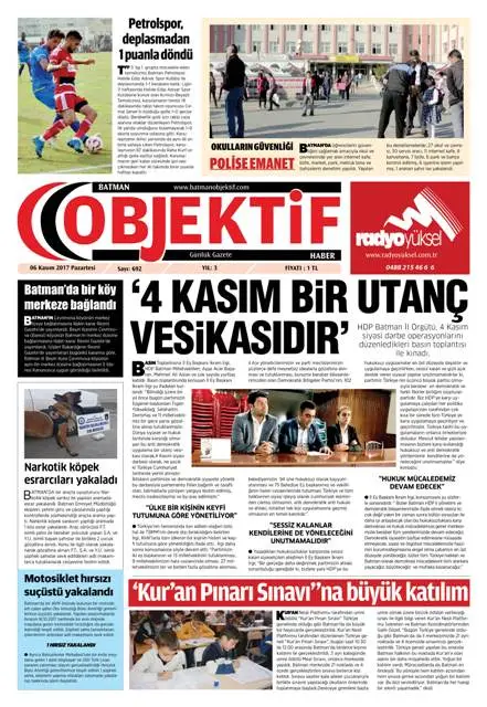 05.11.2017 tarihli sayı, 1. sayfa