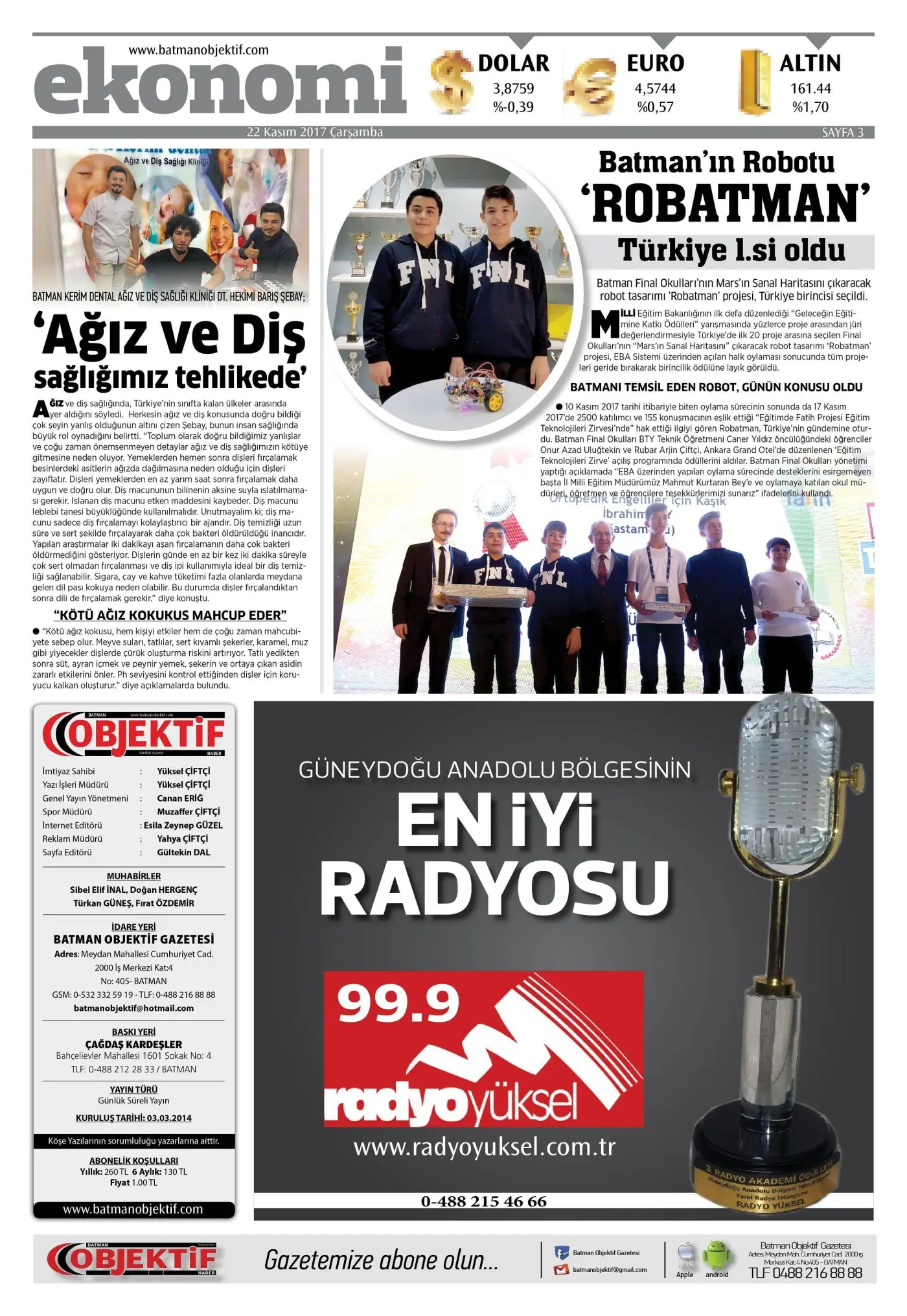 22.11.2017 tarihli sayı, 3. sayfa
