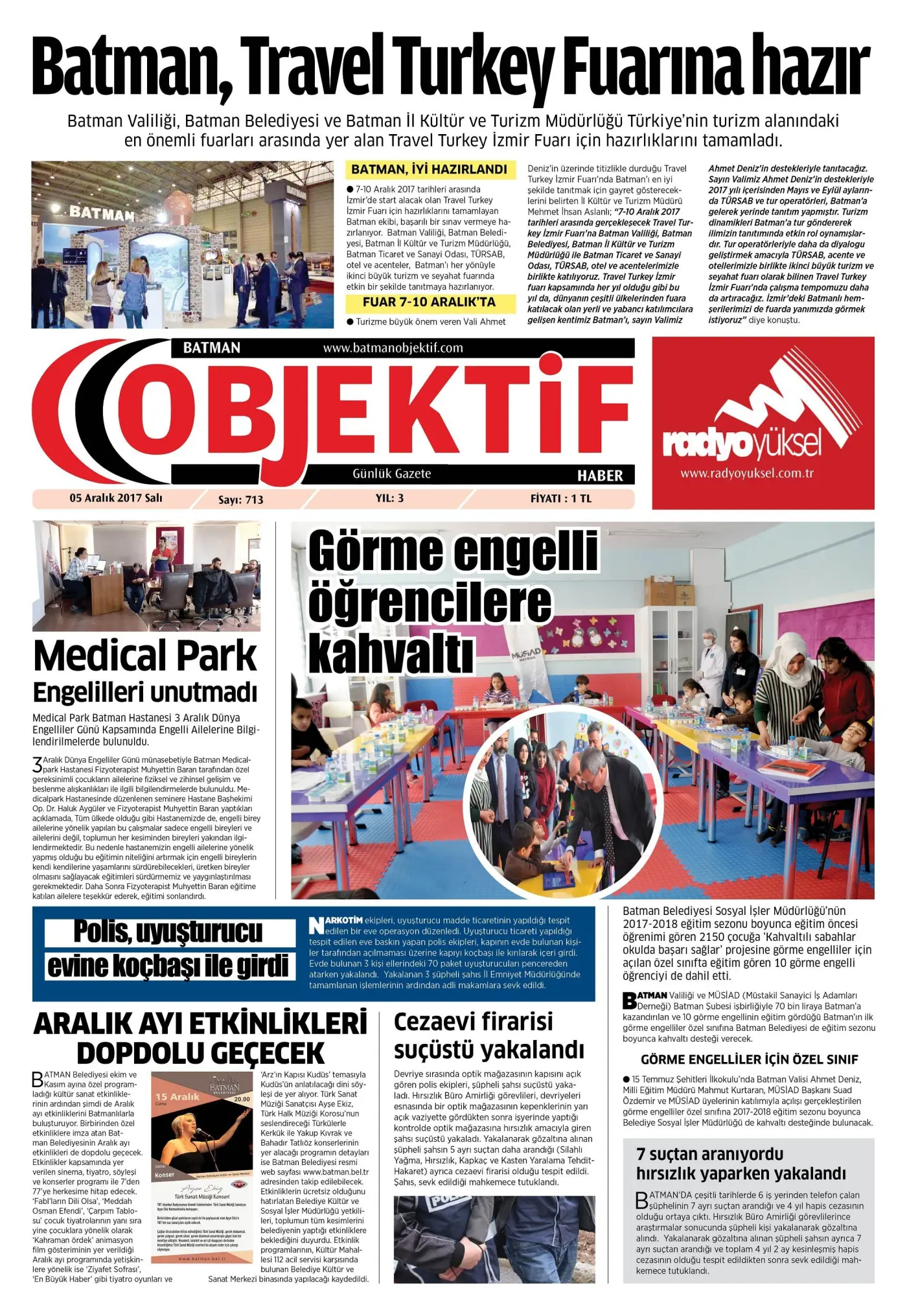 05.12.2017 tarihli sayı, 1. sayfa