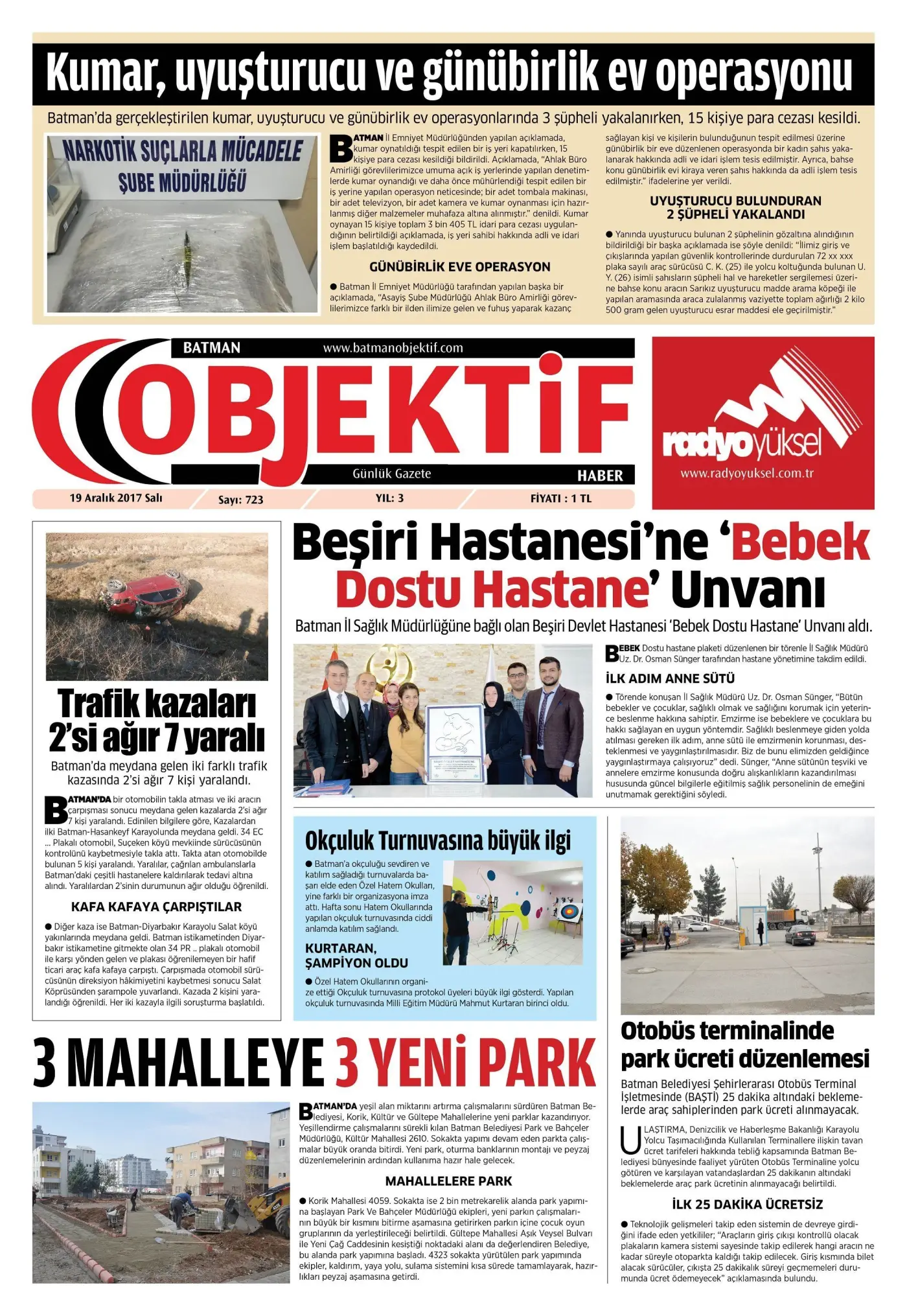 18.12.2017 tarihli sayı, 1. sayfa