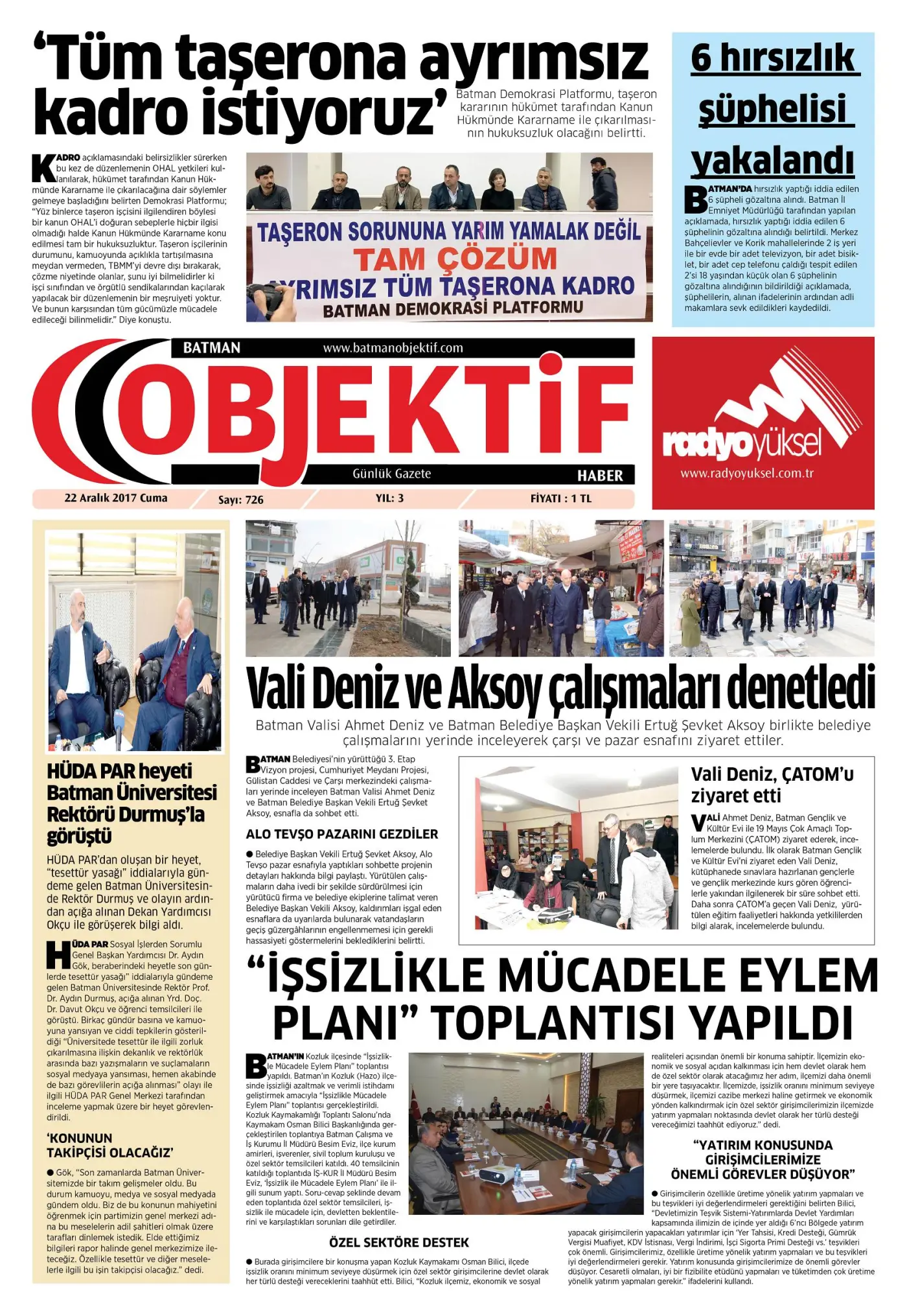 22.12.2017 tarihli sayı, 1. sayfa