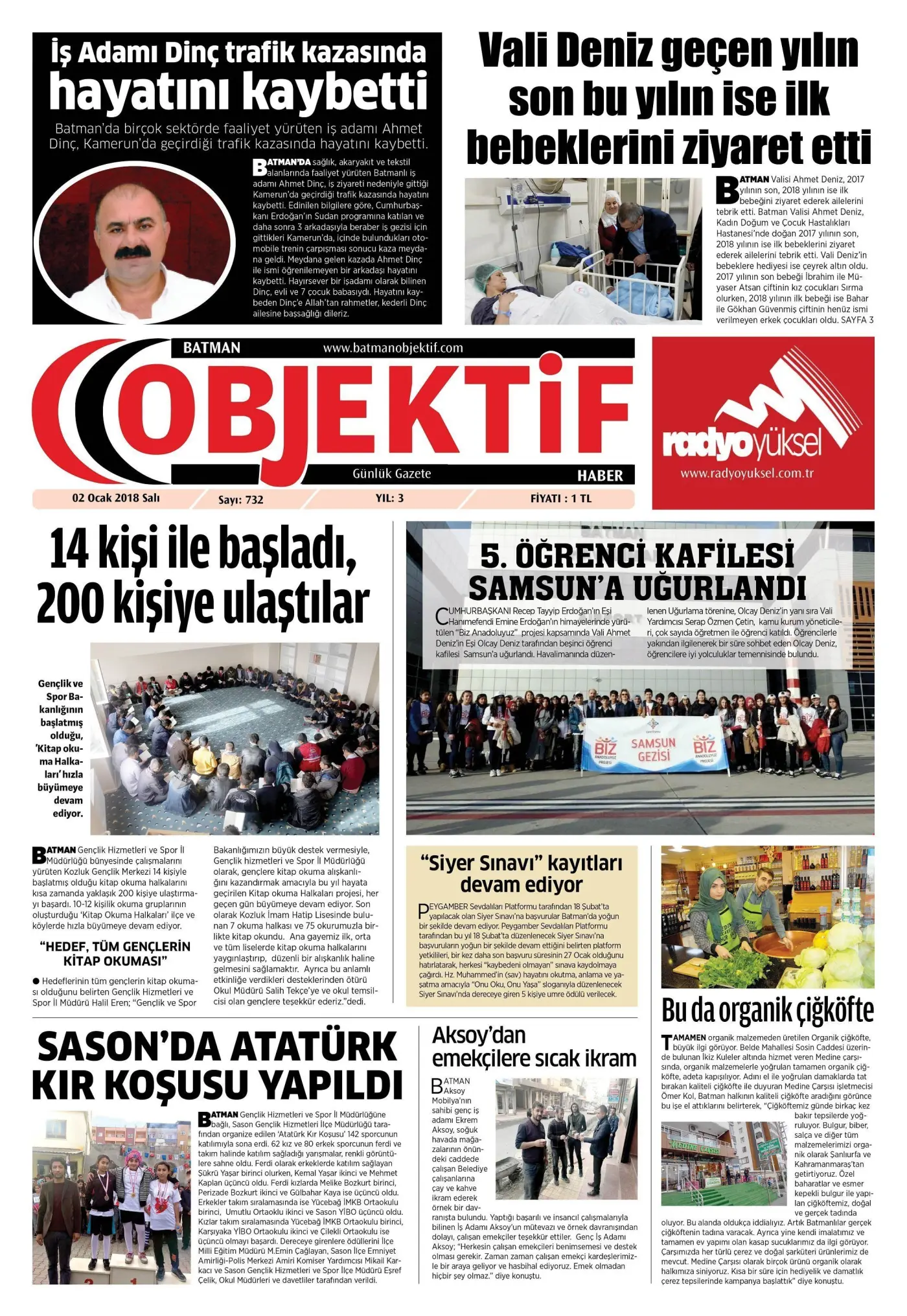 01.01.2018 tarihli sayı, 1. sayfa
