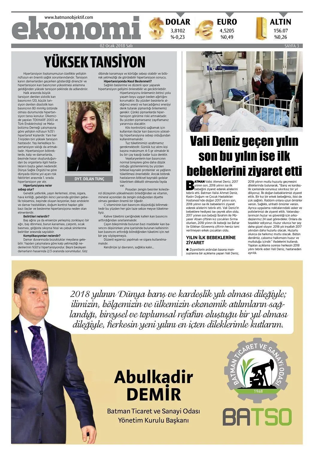 01.01.2018 tarihli sayı, 3. sayfa