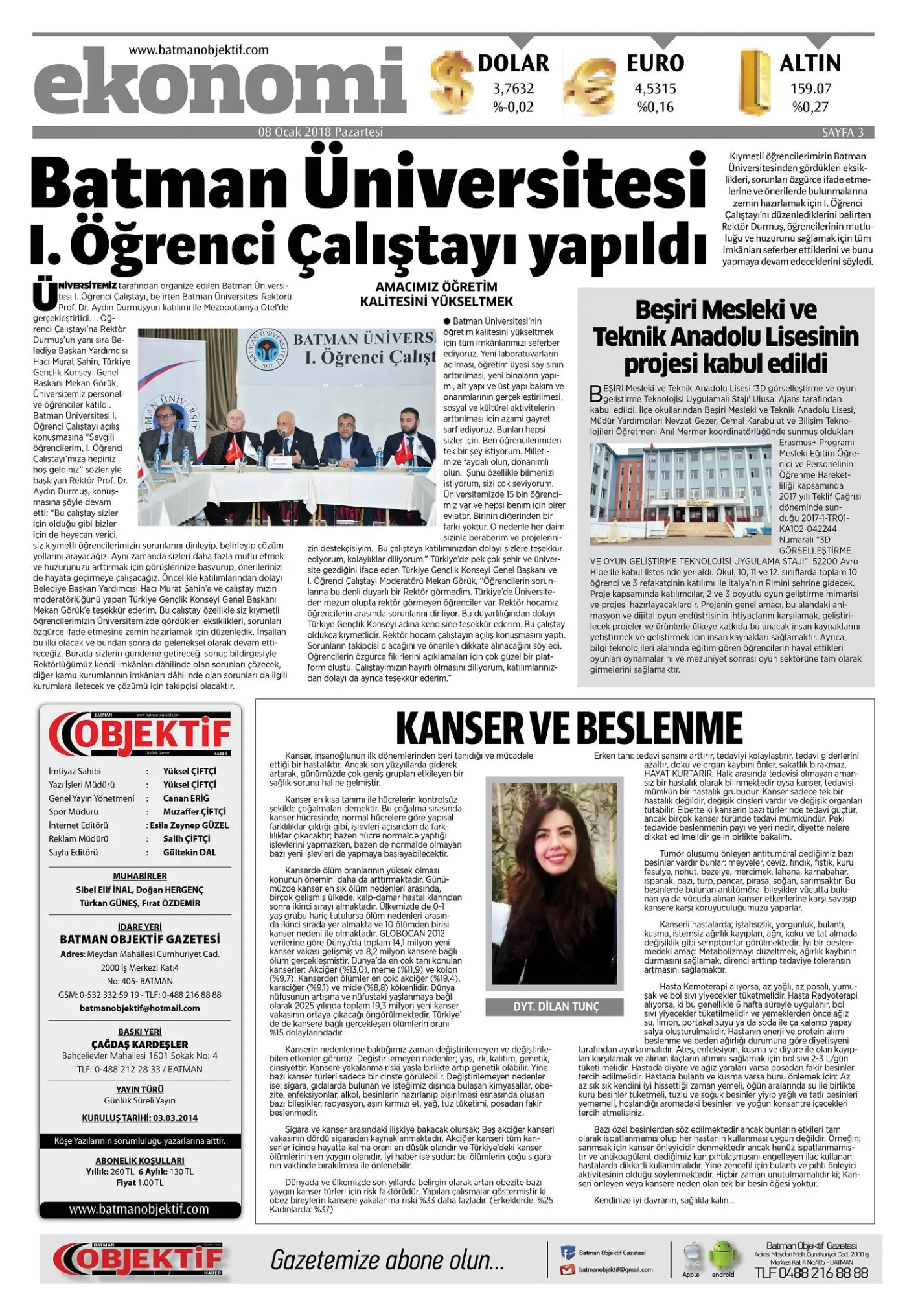07.01.2018 tarihli sayı, 3. sayfa