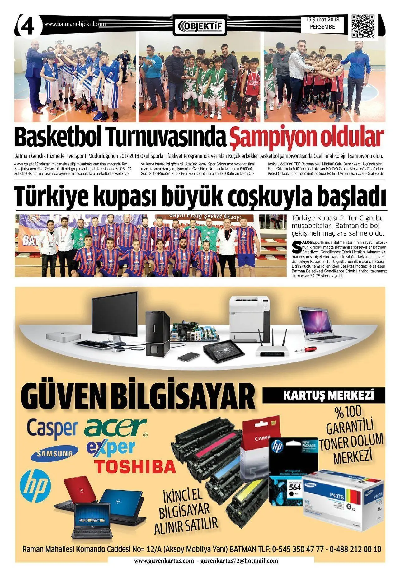 15.02.2018 tarihli sayı, 2. sayfa