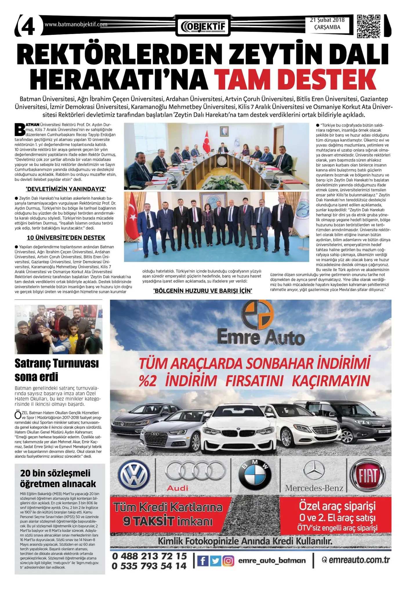 20.02.2018 tarihli sayı, 4. sayfa