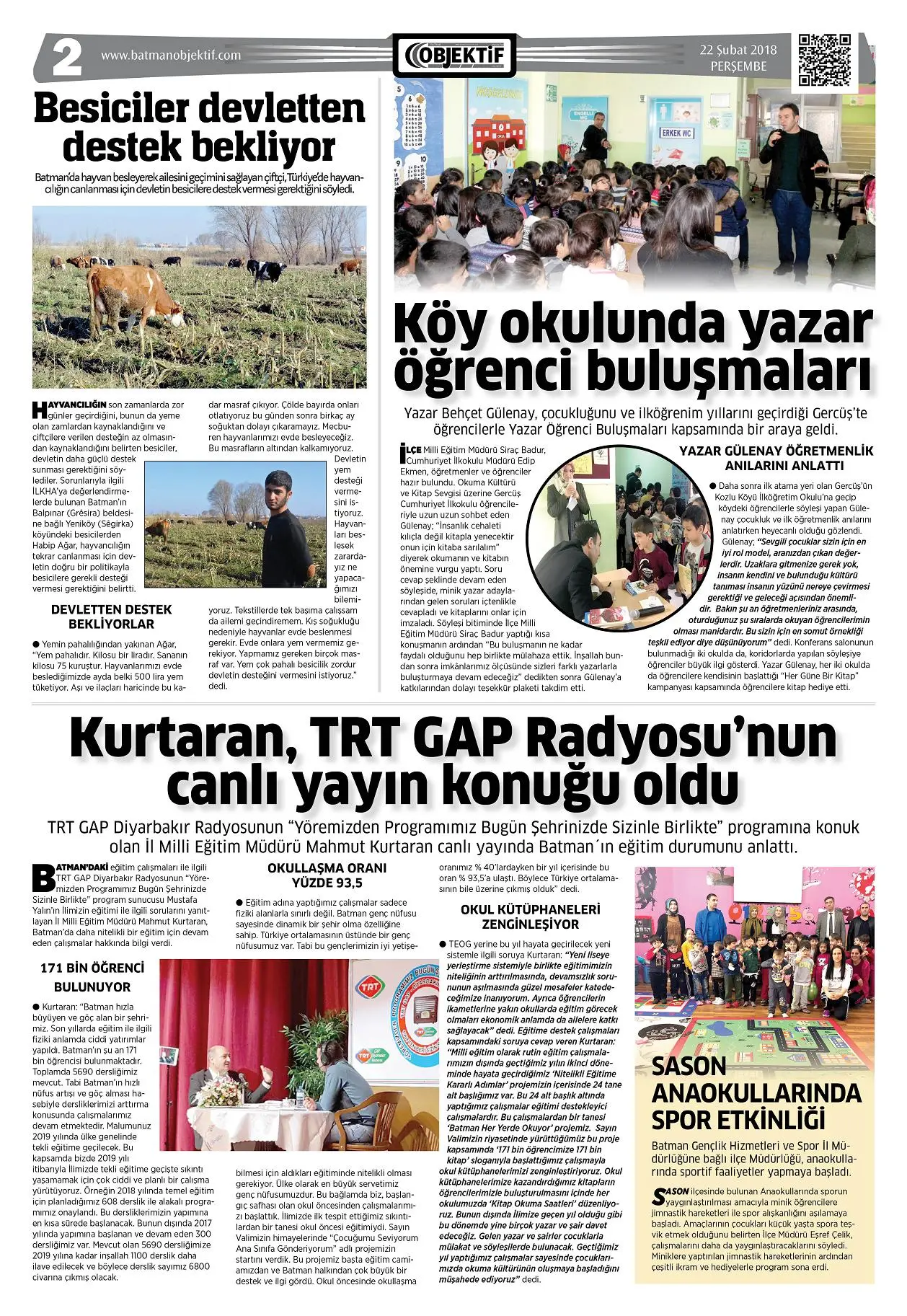 21.02.2018 tarihli sayı, 2. sayfa