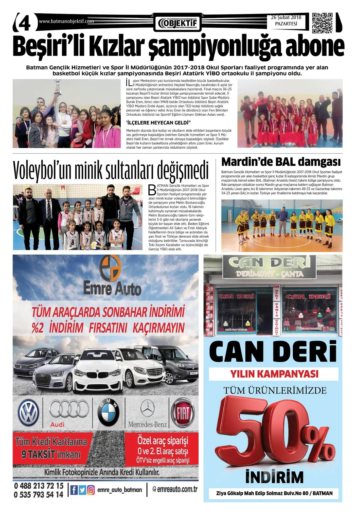 26.02.2018 tarihli sayı, 4. sayfa