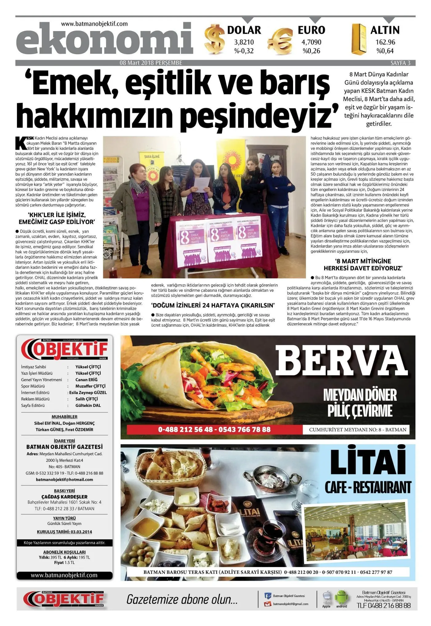 07.03.2018 tarihli sayı, 3. sayfa