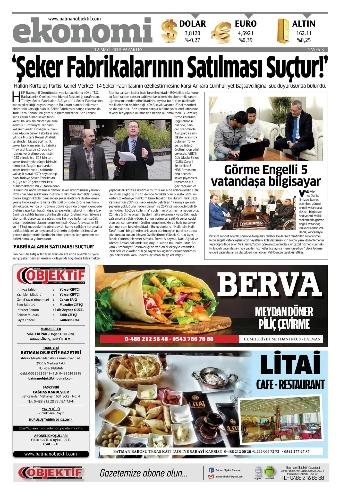 12.03.2018 tarihli sayı, 3. sayfa
