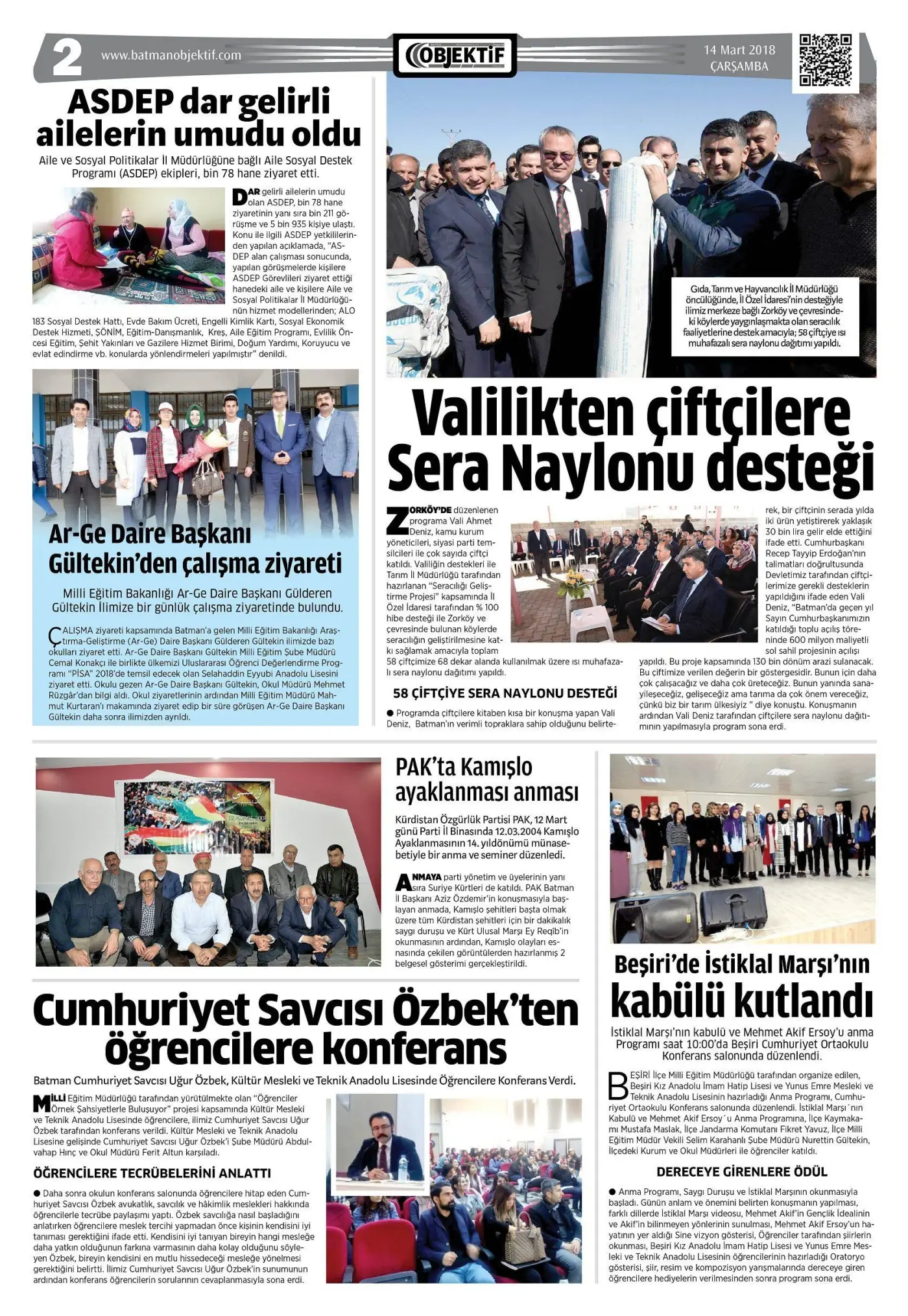13.03.2018 tarihli sayı, 2. sayfa