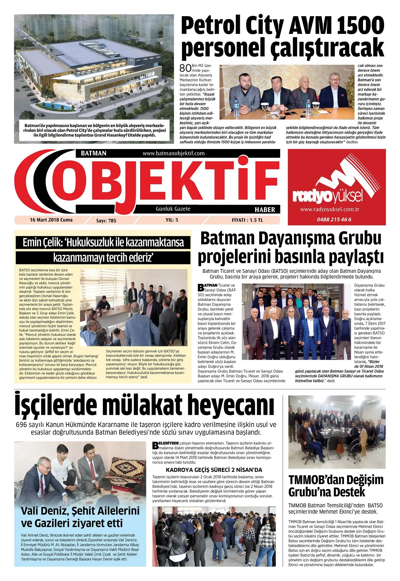 15.03.2018 tarihli sayı, 2. sayfa