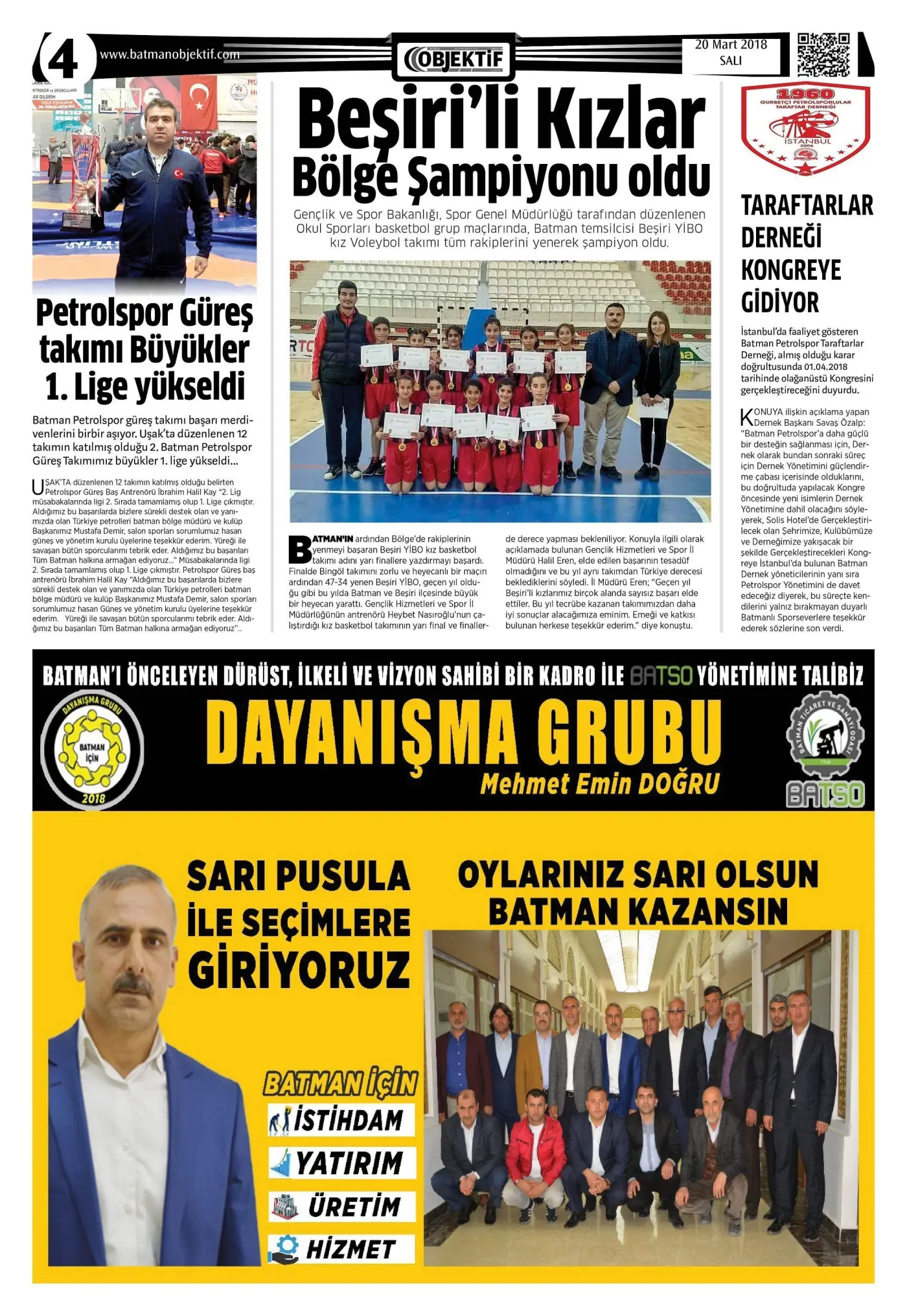 19.03.2018 tarihli sayı, 4. sayfa