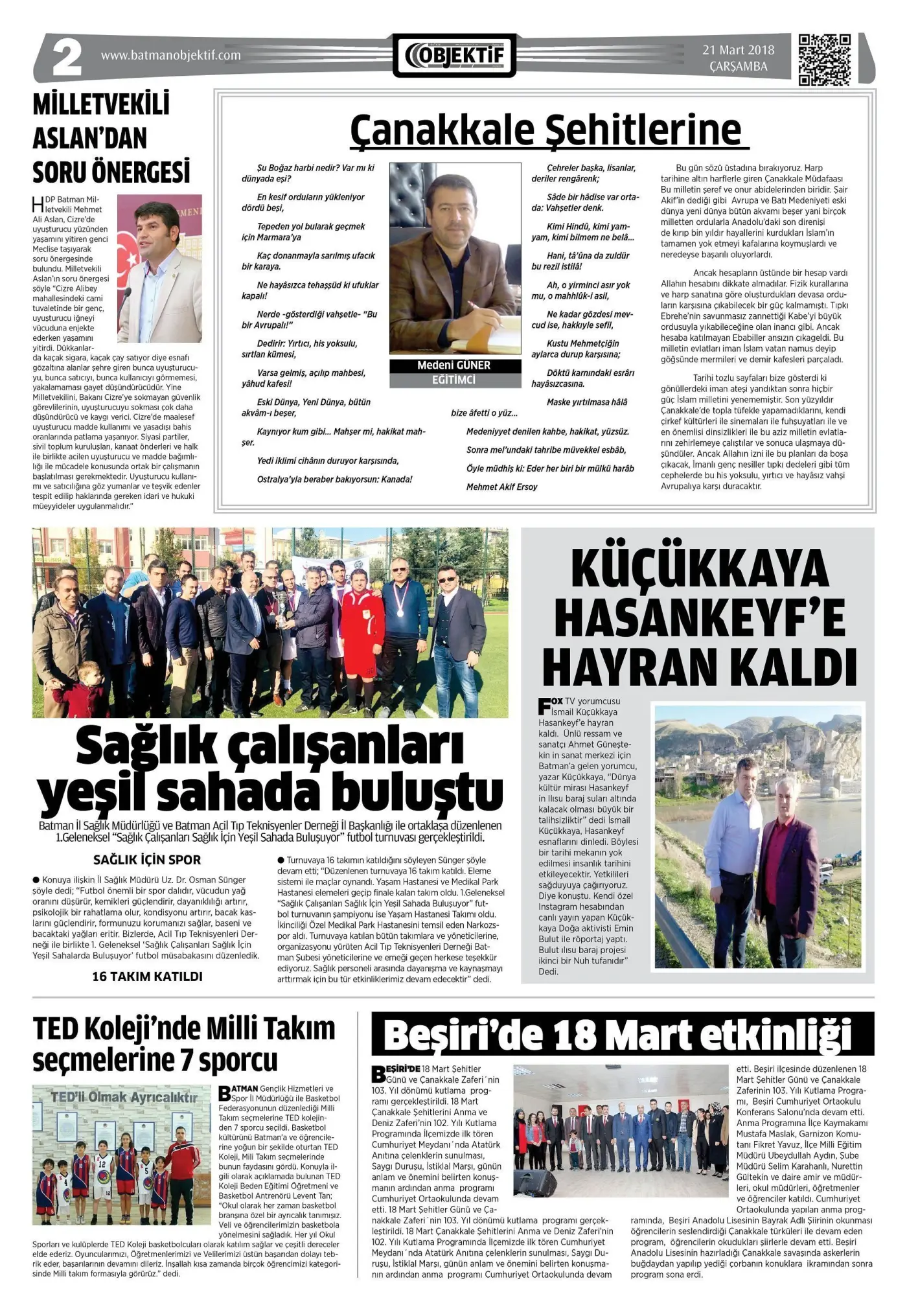 21.03.2018 tarihli sayı, 2. sayfa