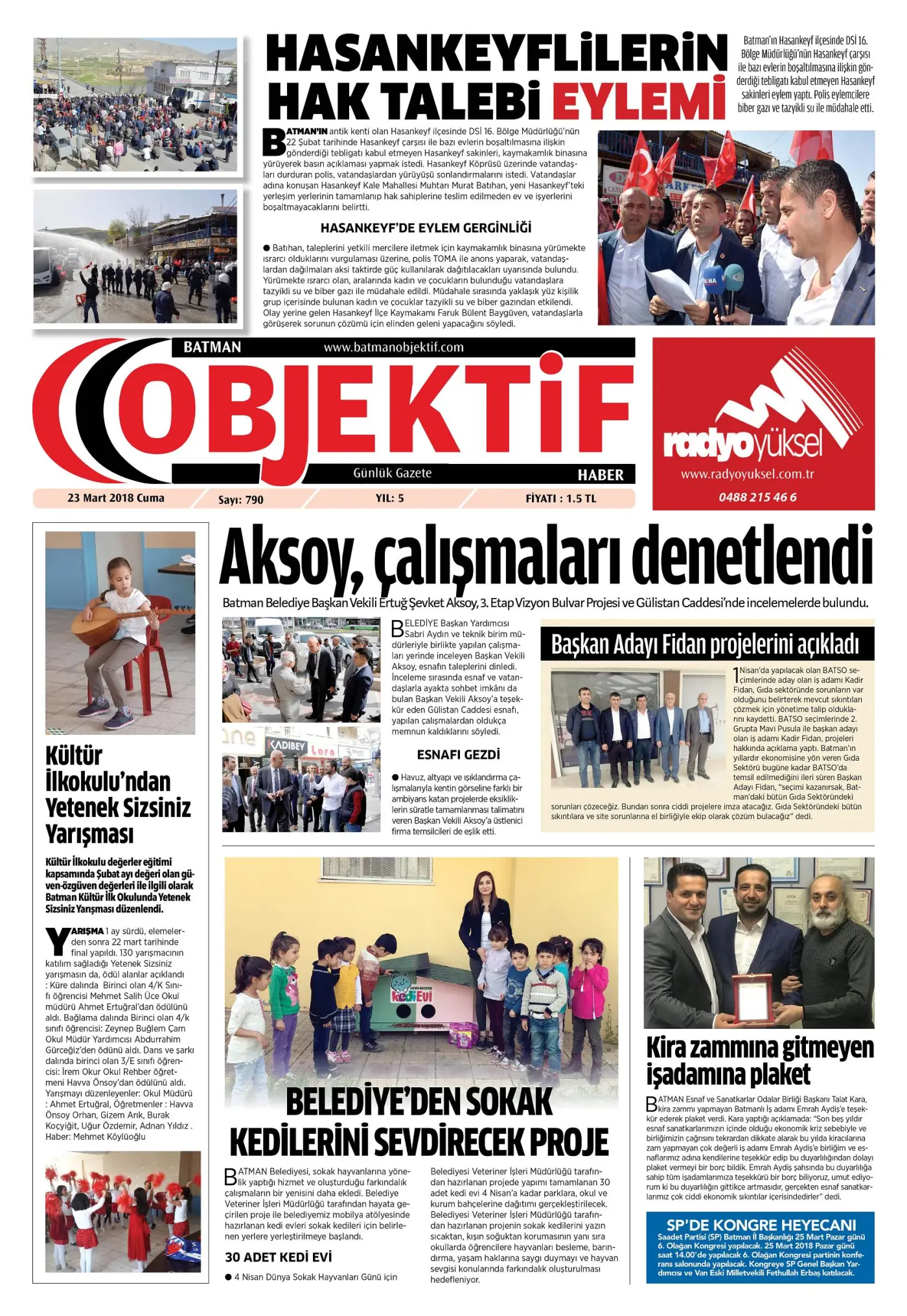 22.03.2018 tarihli sayı, 1. sayfa