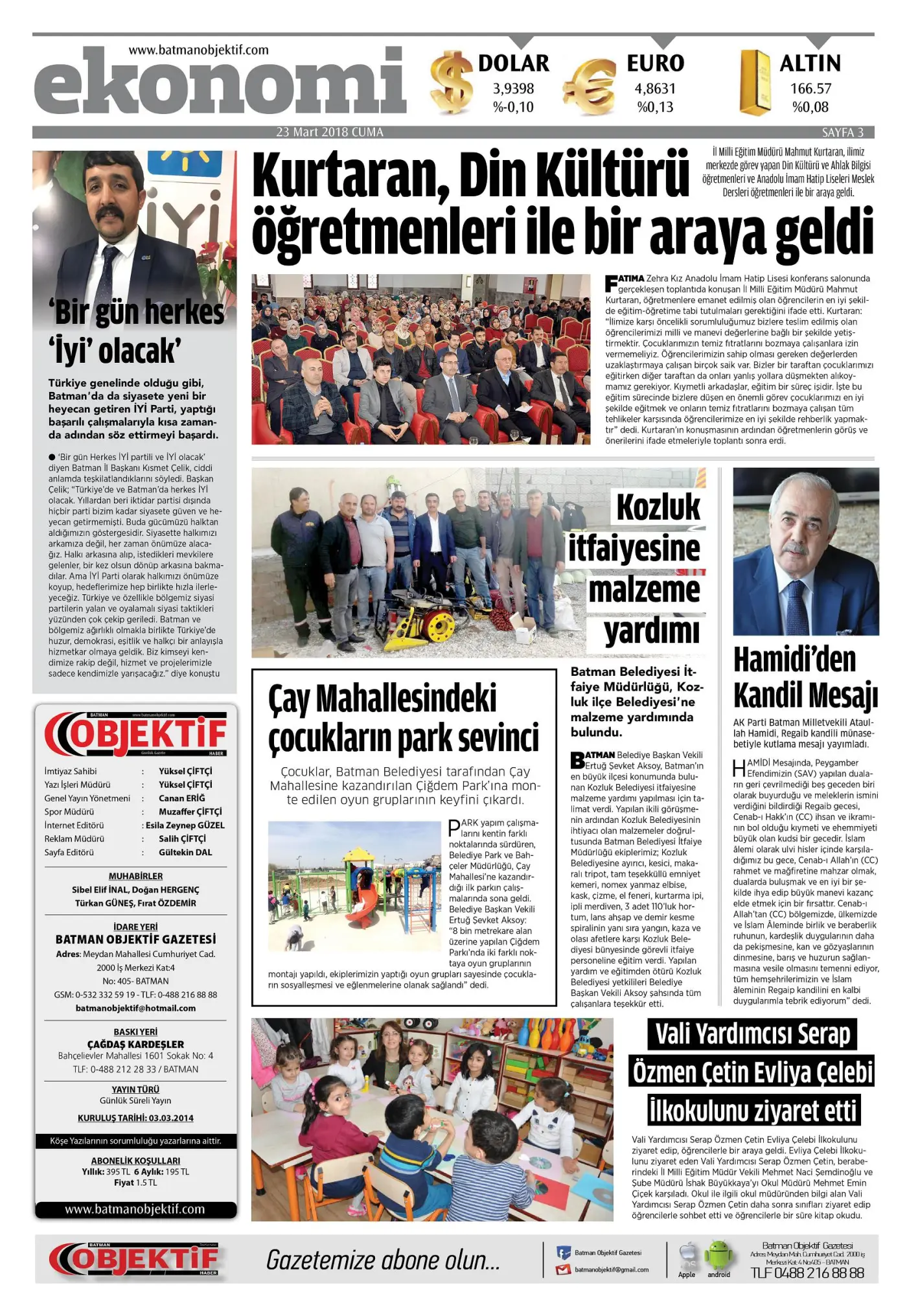22.03.2018 tarihli sayı, 3. sayfa