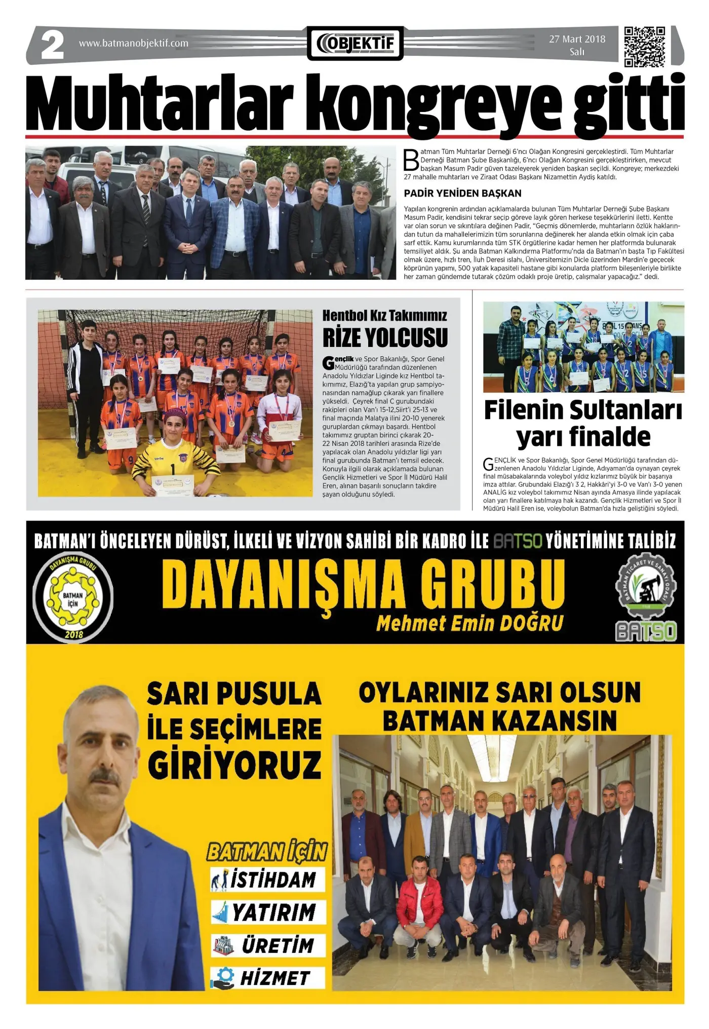 26.03.2018 tarihli sayı, 2. sayfa