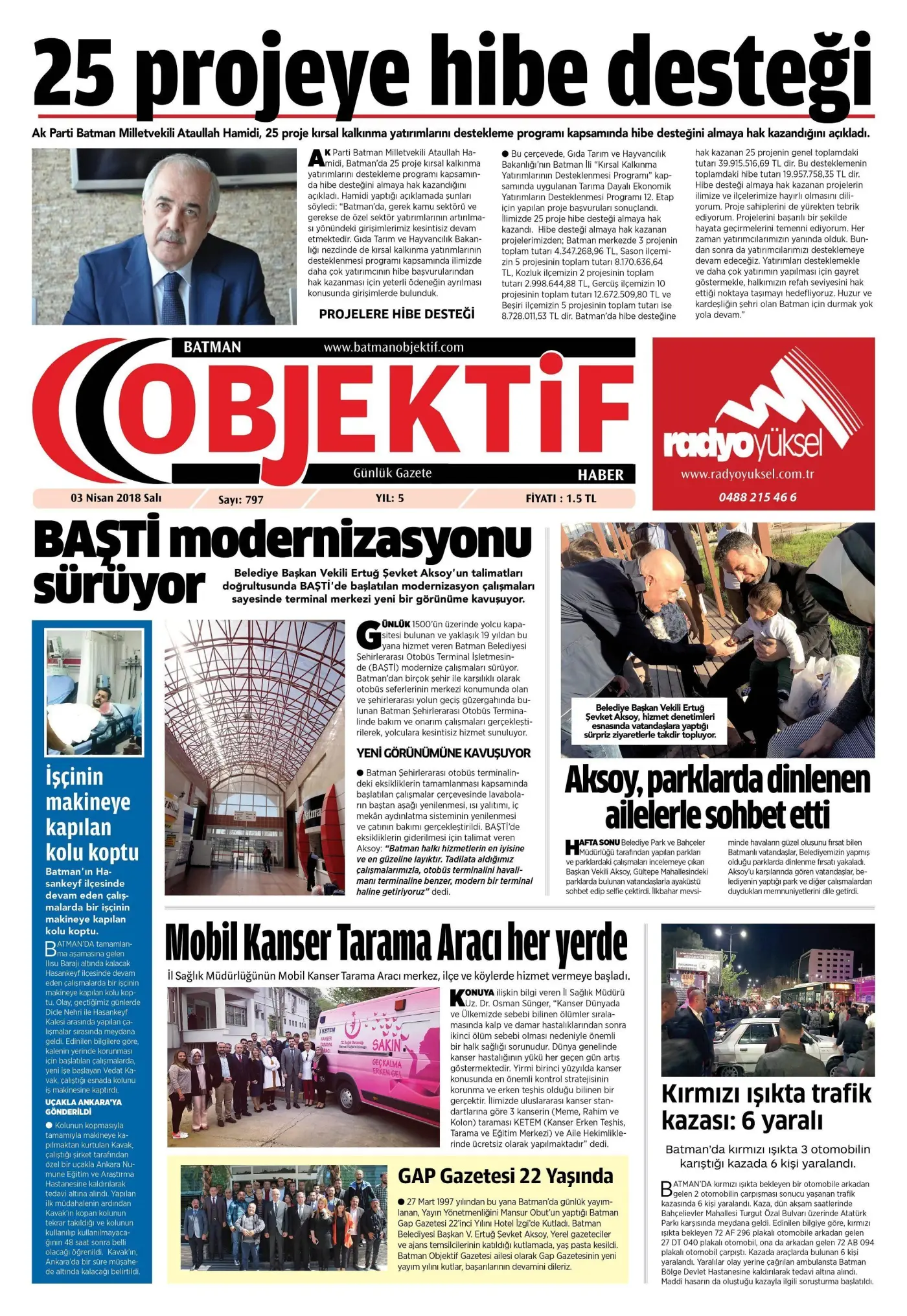 02.04.2018 tarihli sayı, 1. sayfa