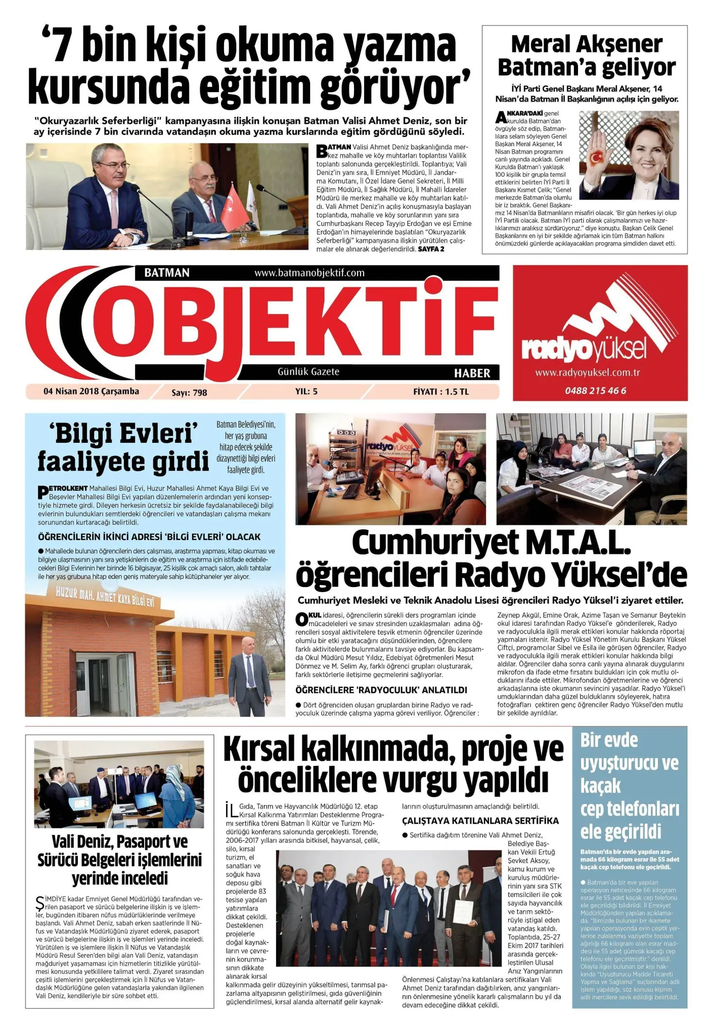 03.04.2018 tarihli sayı, 1. sayfa