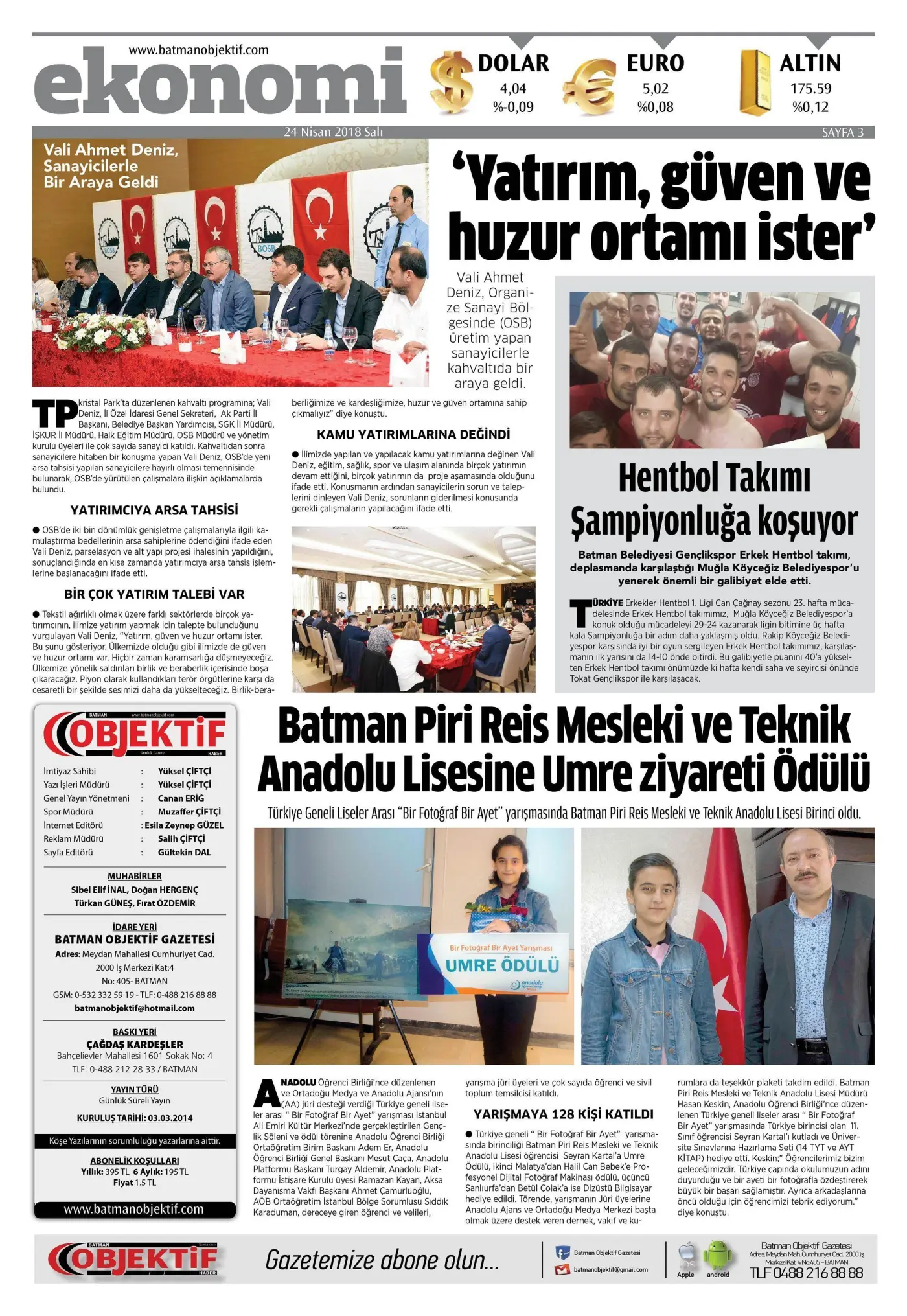 23.04.2018 tarihli sayı, 3. sayfa