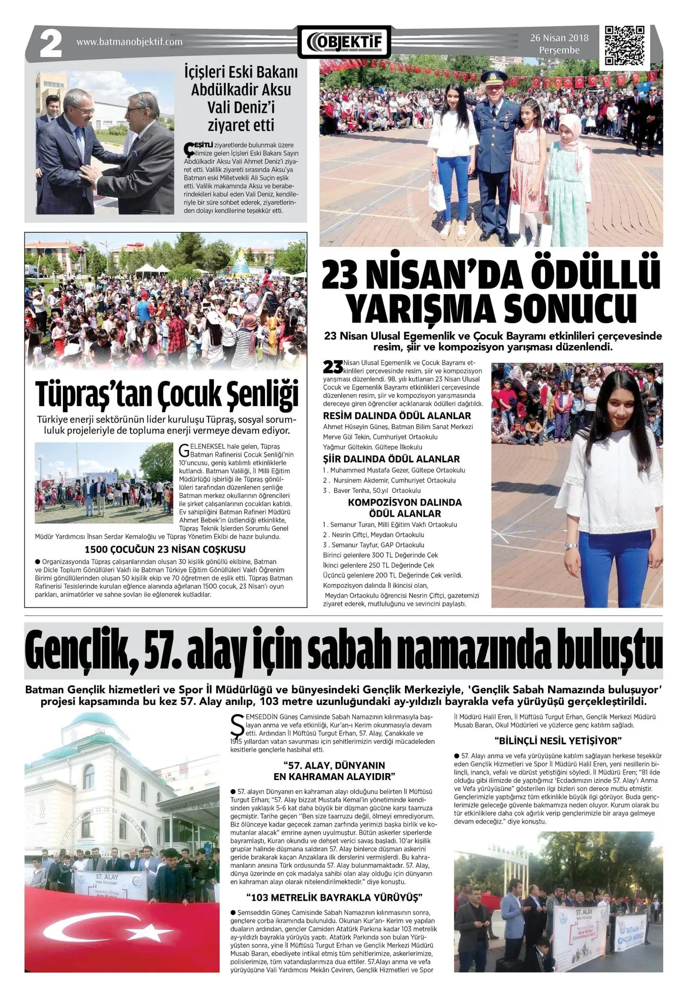 25.04.2018 tarihli sayı, 2. sayfa