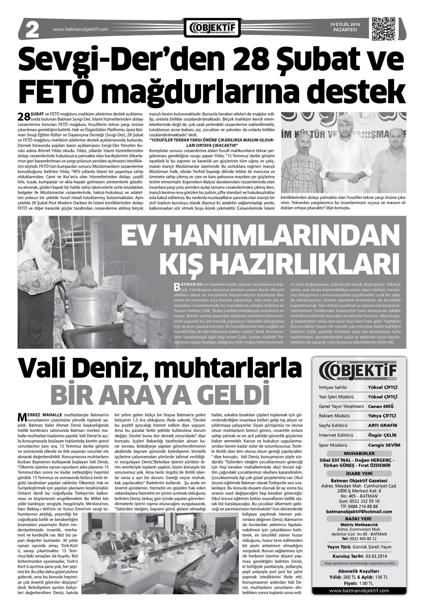 19.09.2016 tarihli sayı, 2. sayfa