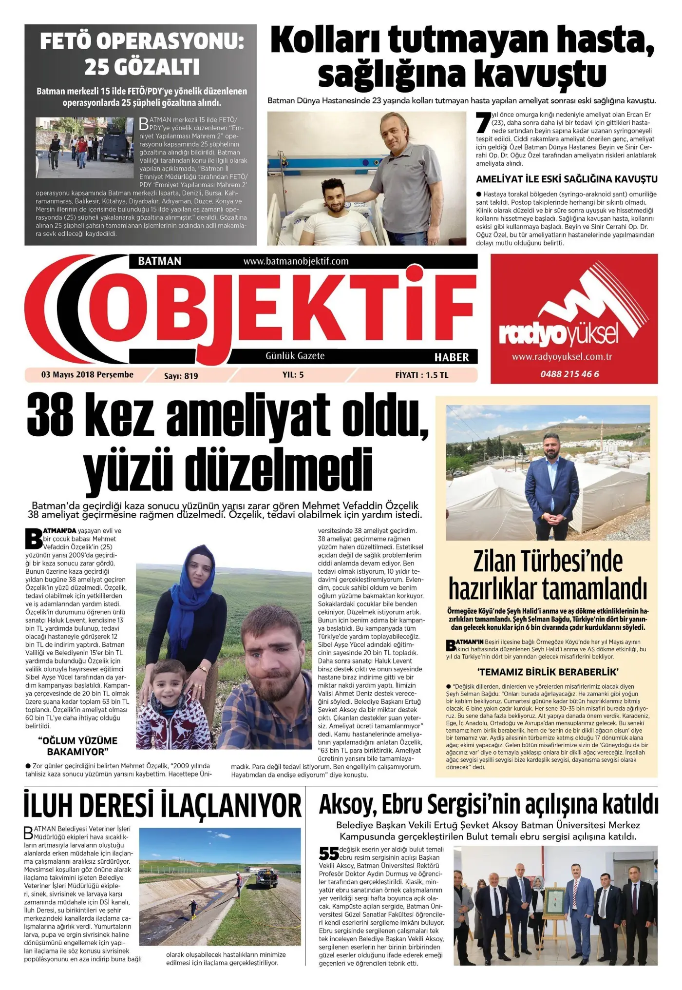 02.05.2018 tarihli sayı, 1. sayfa
