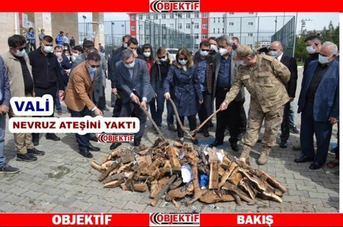 Nevruz ateşini Vali Şahin yaktı