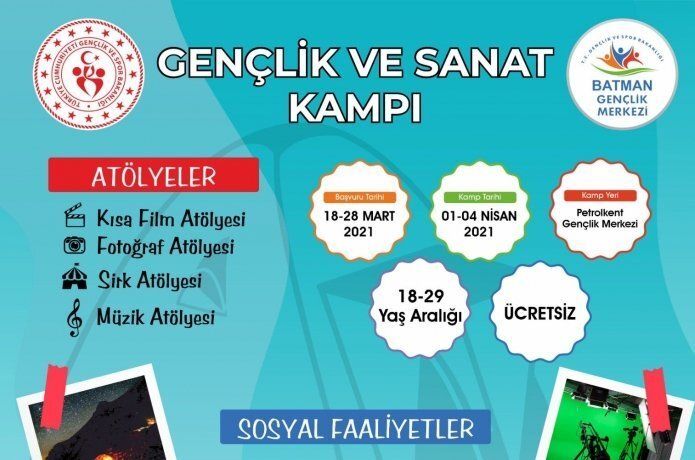 ‘Gençlik ve Sanat Kampı’ açılıyor