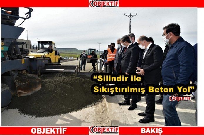 Beton yol incelendi