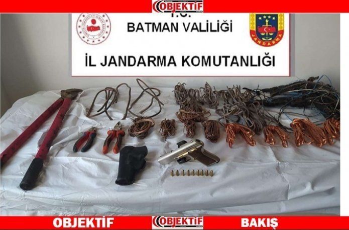 Kablo hırsızı yakalandı