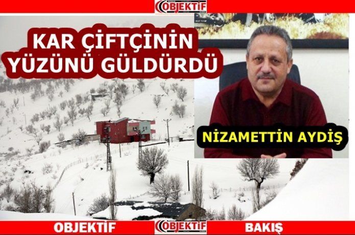 Kar, çiftçinin yüzünü güldürdü